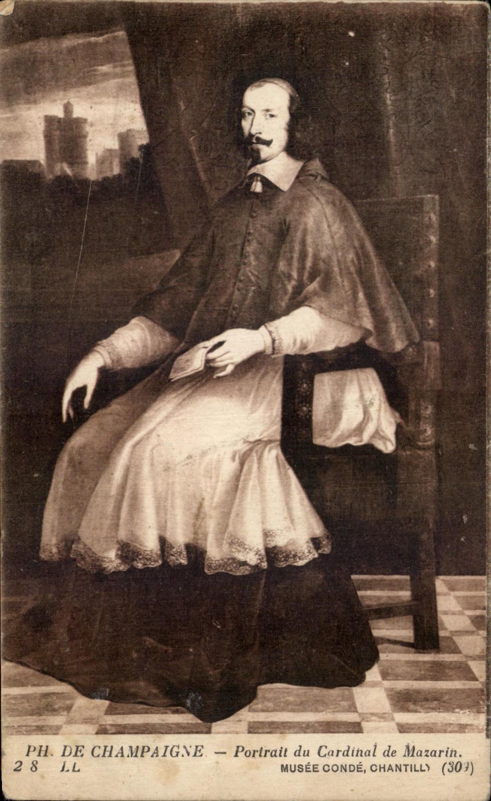 CPA Philippe de Champagne Portrait du cardinal de Mazarin Musee Conde Chantilly