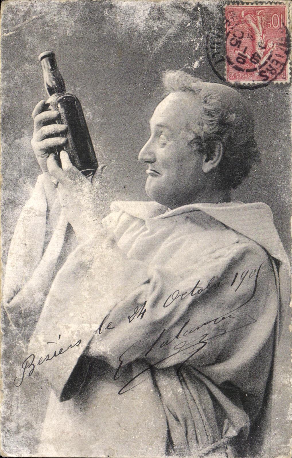 CPA Fantasy Man amateur of good bottles