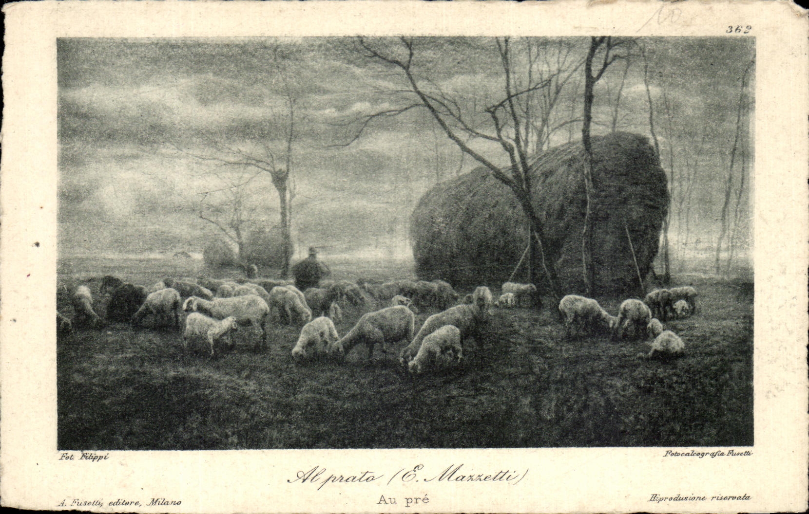 CPA Fantaisie Moutons Mazzetti Au pre