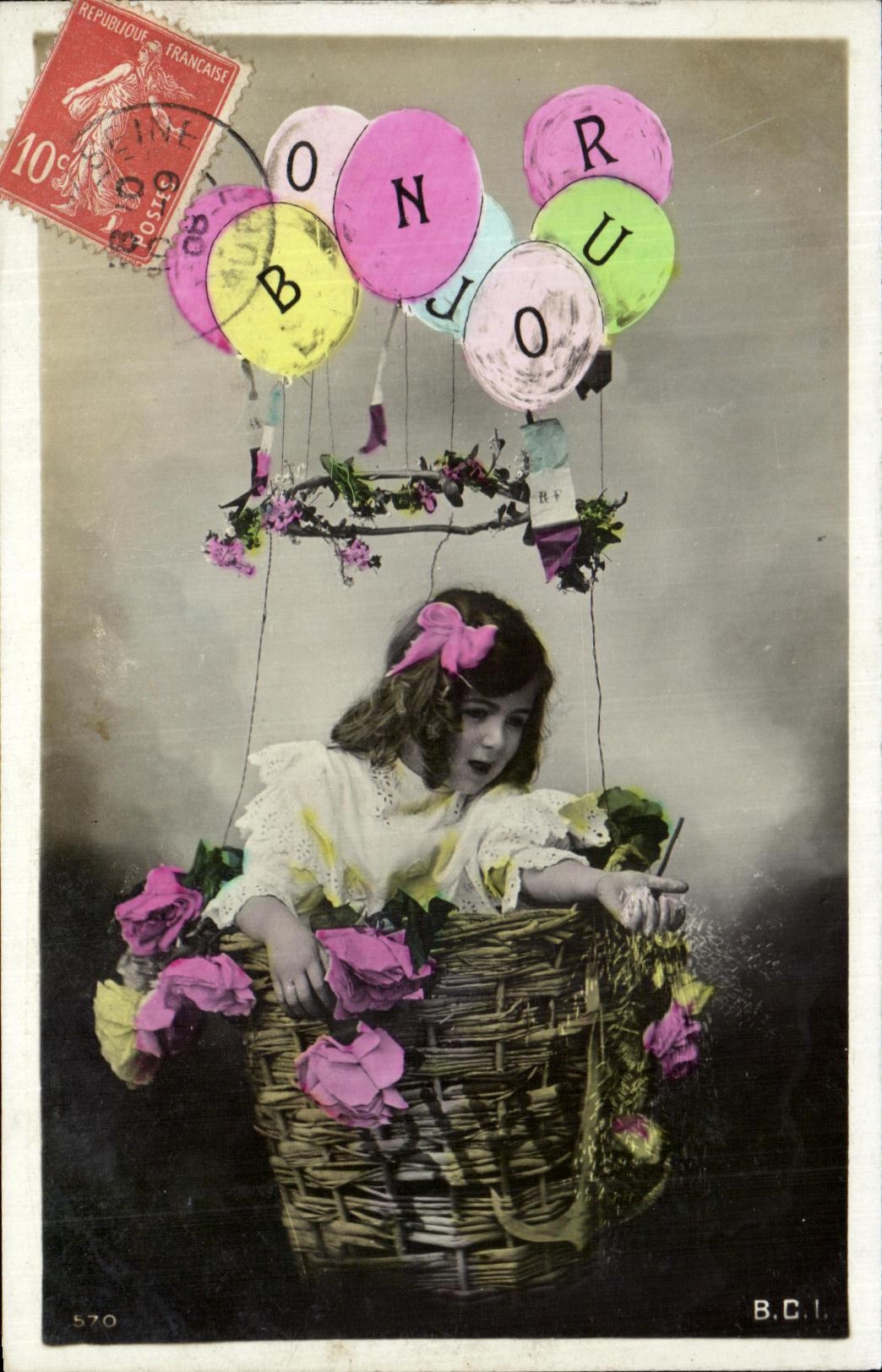 Dirigible del nino de la fantasia de CPA