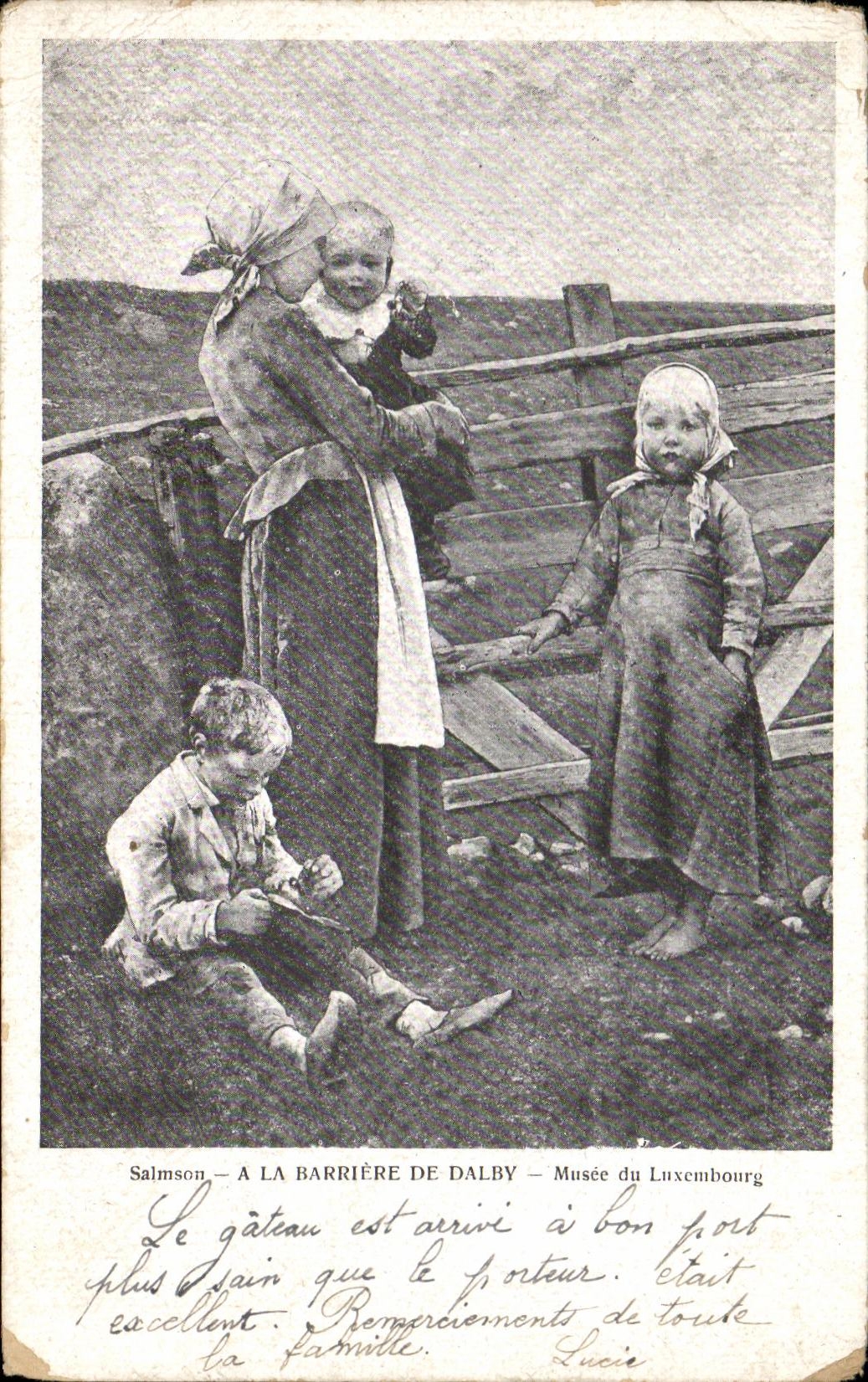 CPA Fantaisie Salmson A la barriere de Balby Musee du Luxembourg 