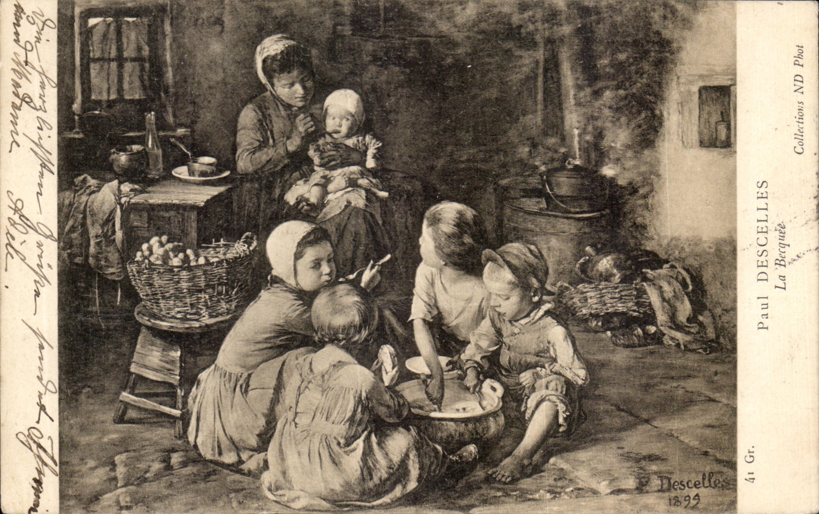 CPA Fantaisie Paul Descelles La Becquee Enfants 