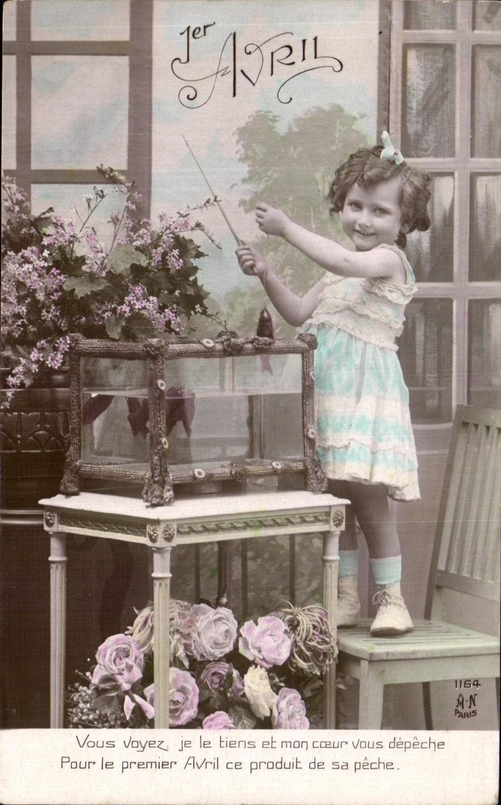 Nino y pescados de la fantasia de CPA