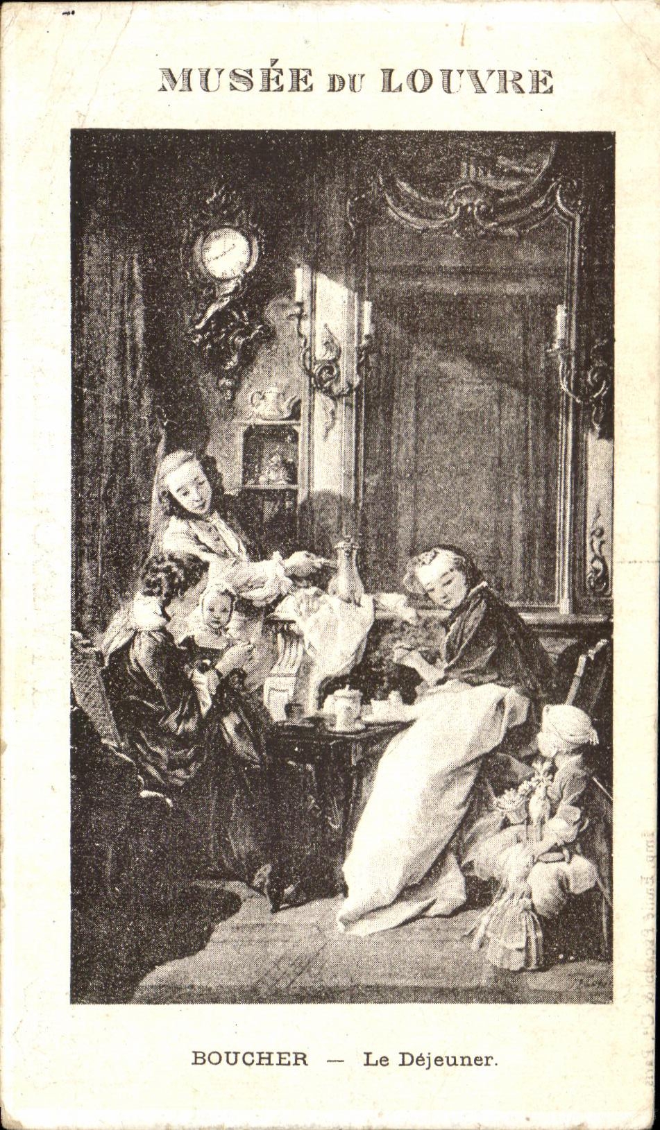 CPA Fantaisie Musee du Louvre Paris Boucher Le dejeuner 