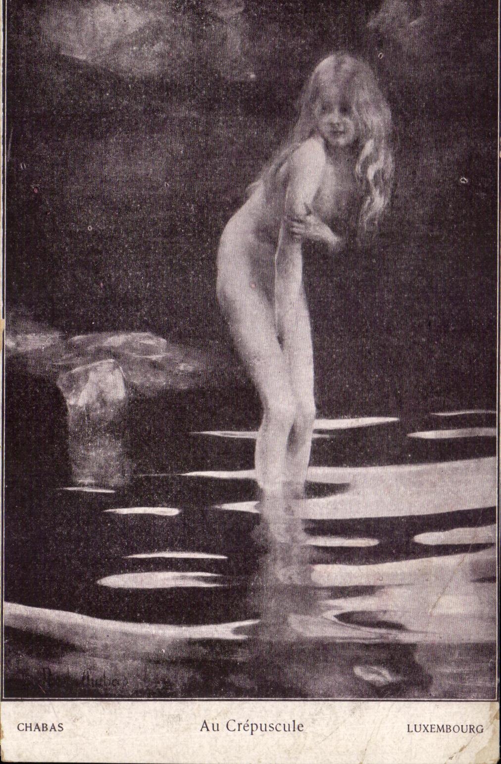CPA Fantaisie Chabas Au crepuscule Luxembourg 