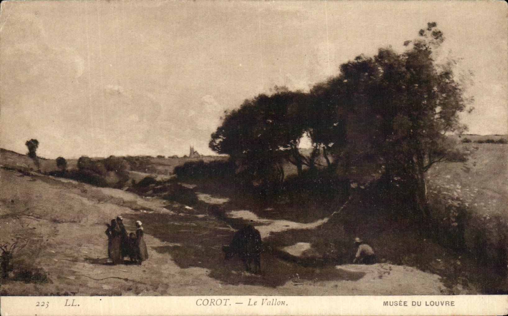 CPA Corot Le Vallon Musee du Louvre Paris 
