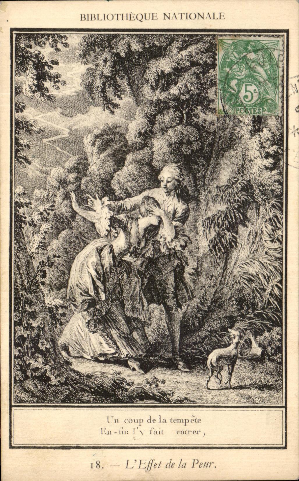 CPA Bibliotheque Nationale L'effet de la peur 