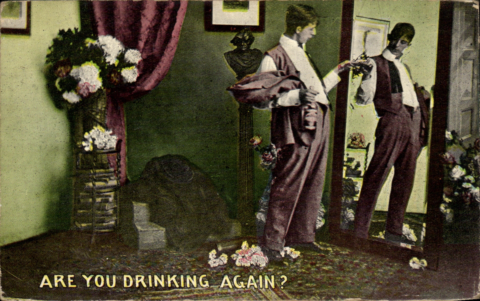 CPA Fantaisie Are your drinking again ? Alcool