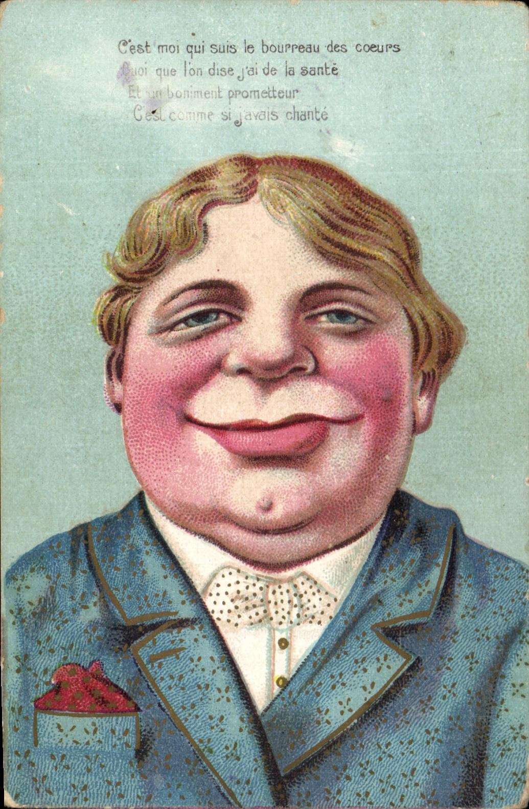 CPA Fantaisie Homme Le bourreau des coeurs 