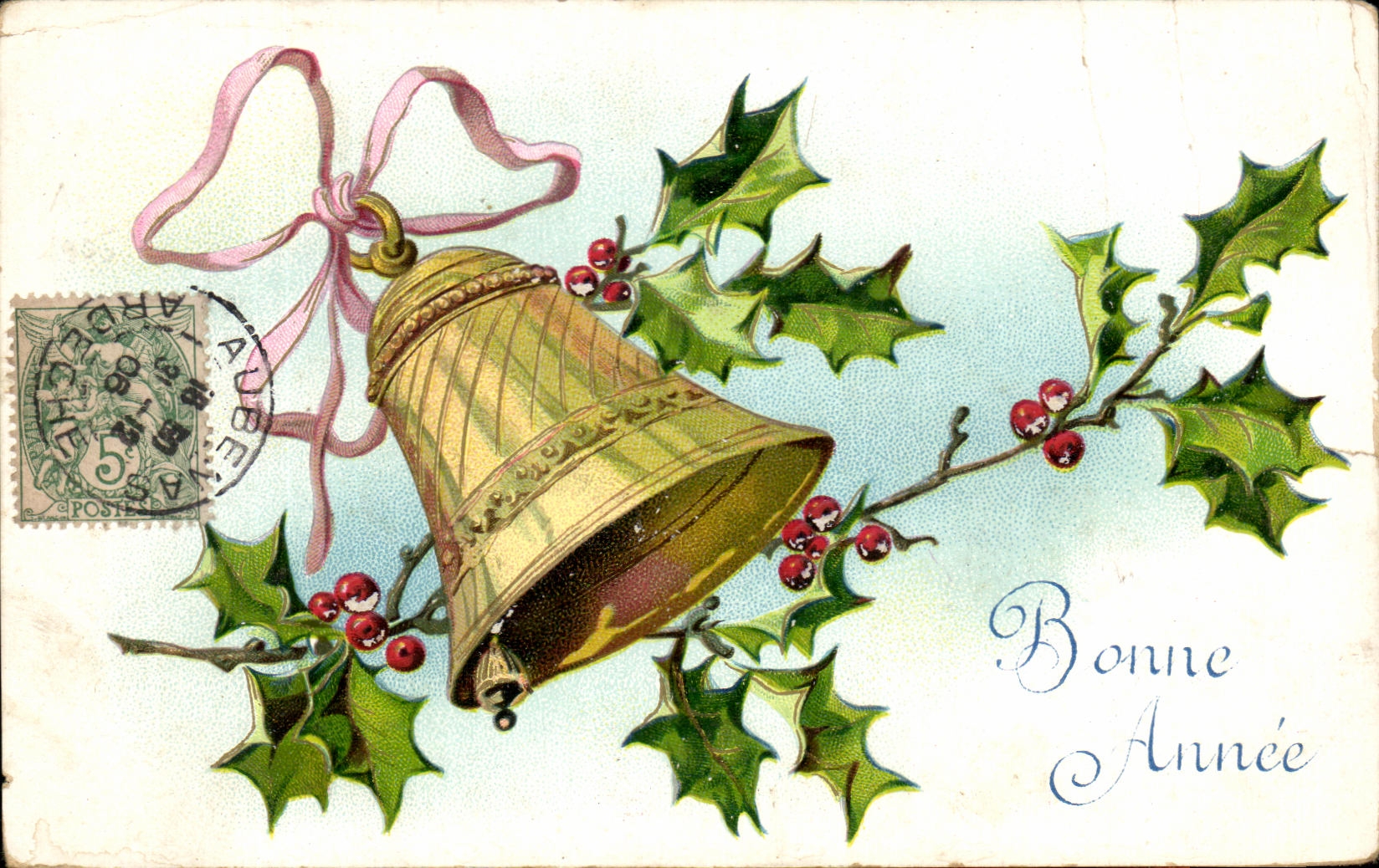 CPA Fantaisie Cloche Bonne annee