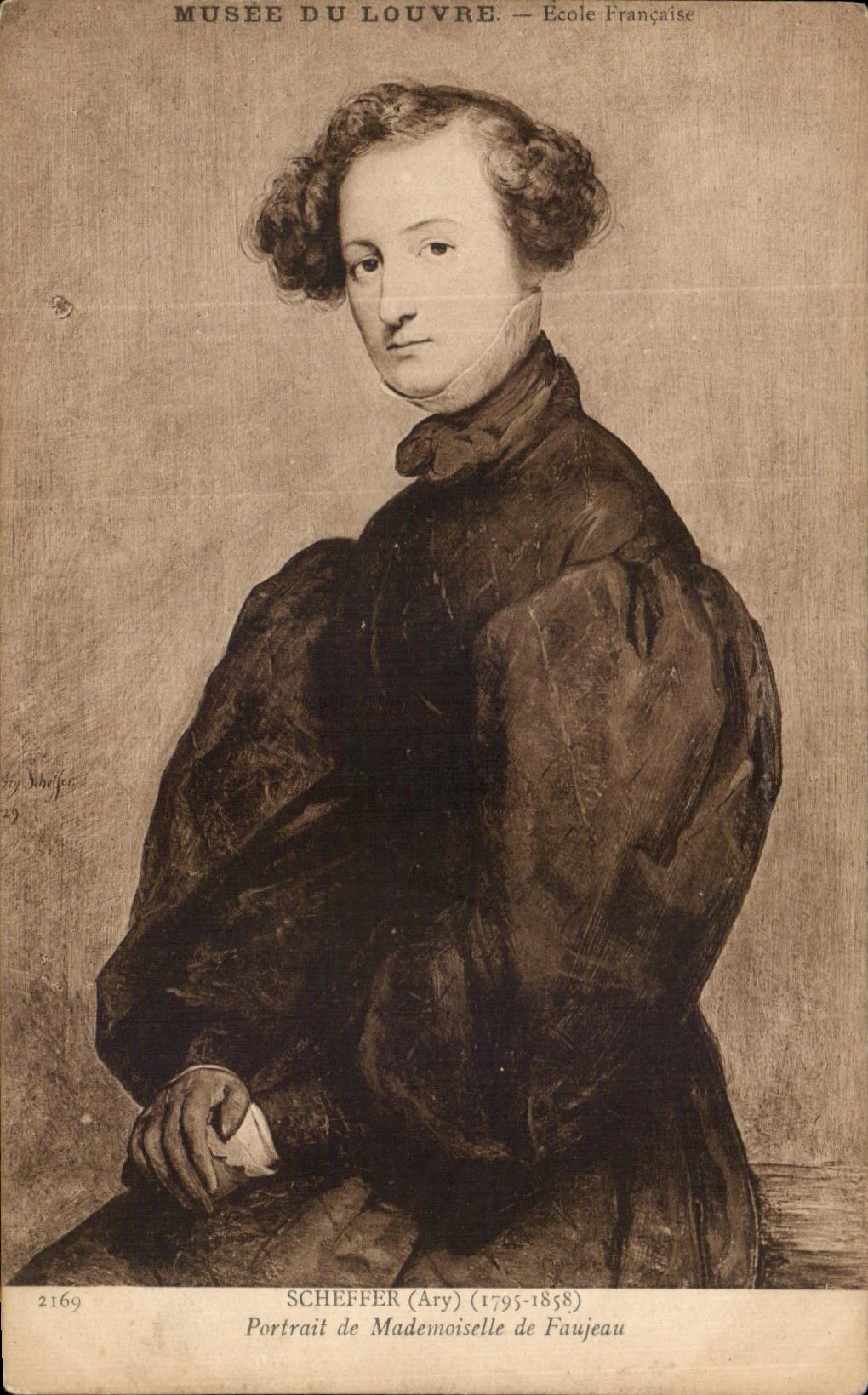 CPA Fantaisie Musee du Louvre Paris Scheffer Portrait de Mademoiselle de Faujeau