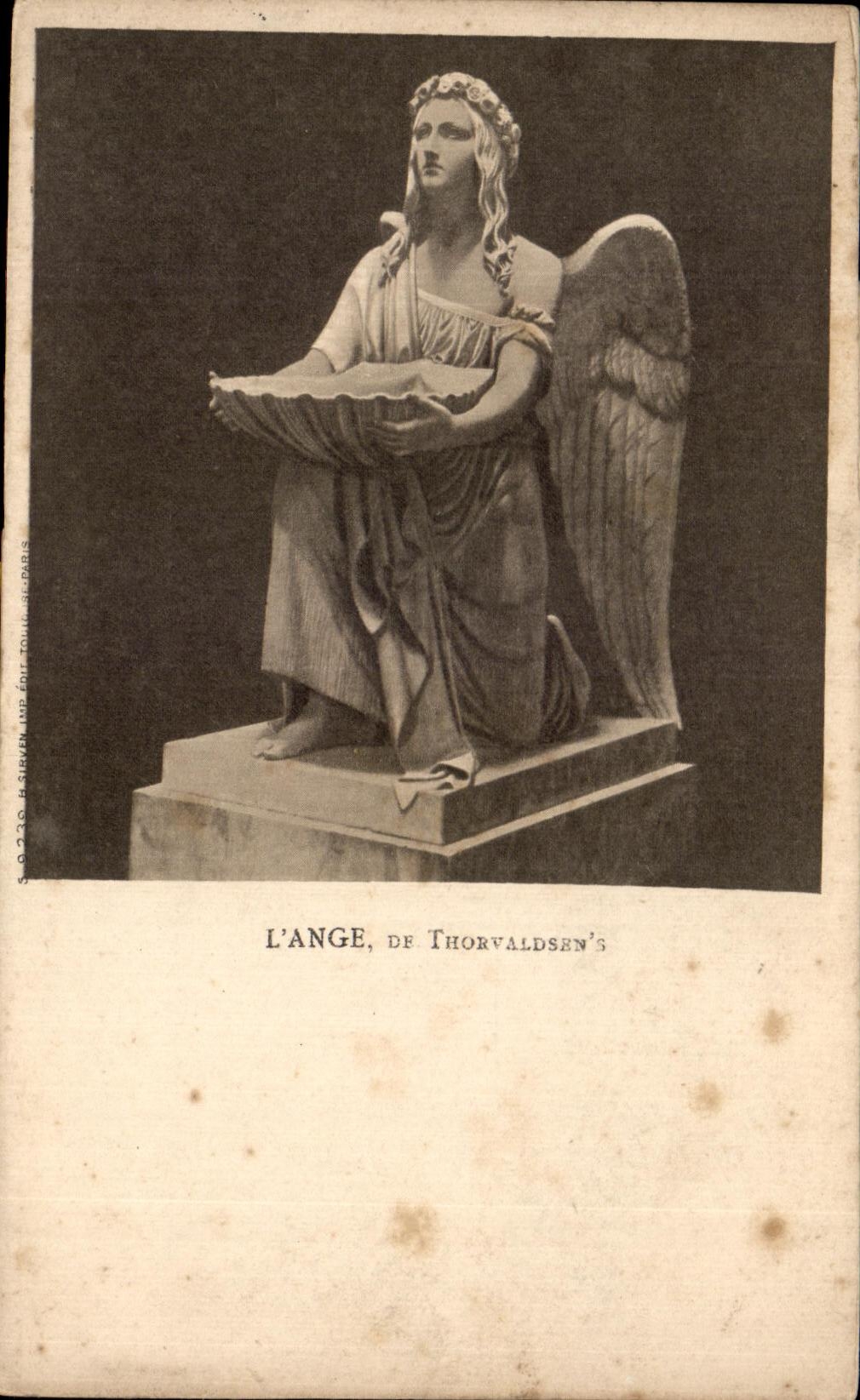 CPA Fantaisie L'ange Throvaldsen