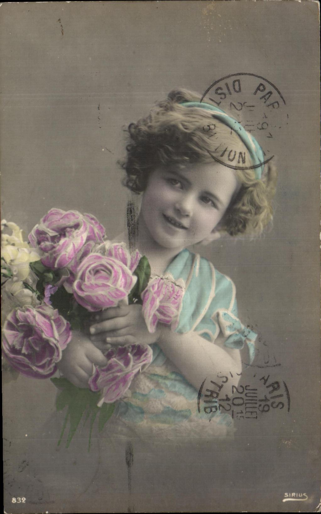 Rosas del nino de la fantasia de CPA