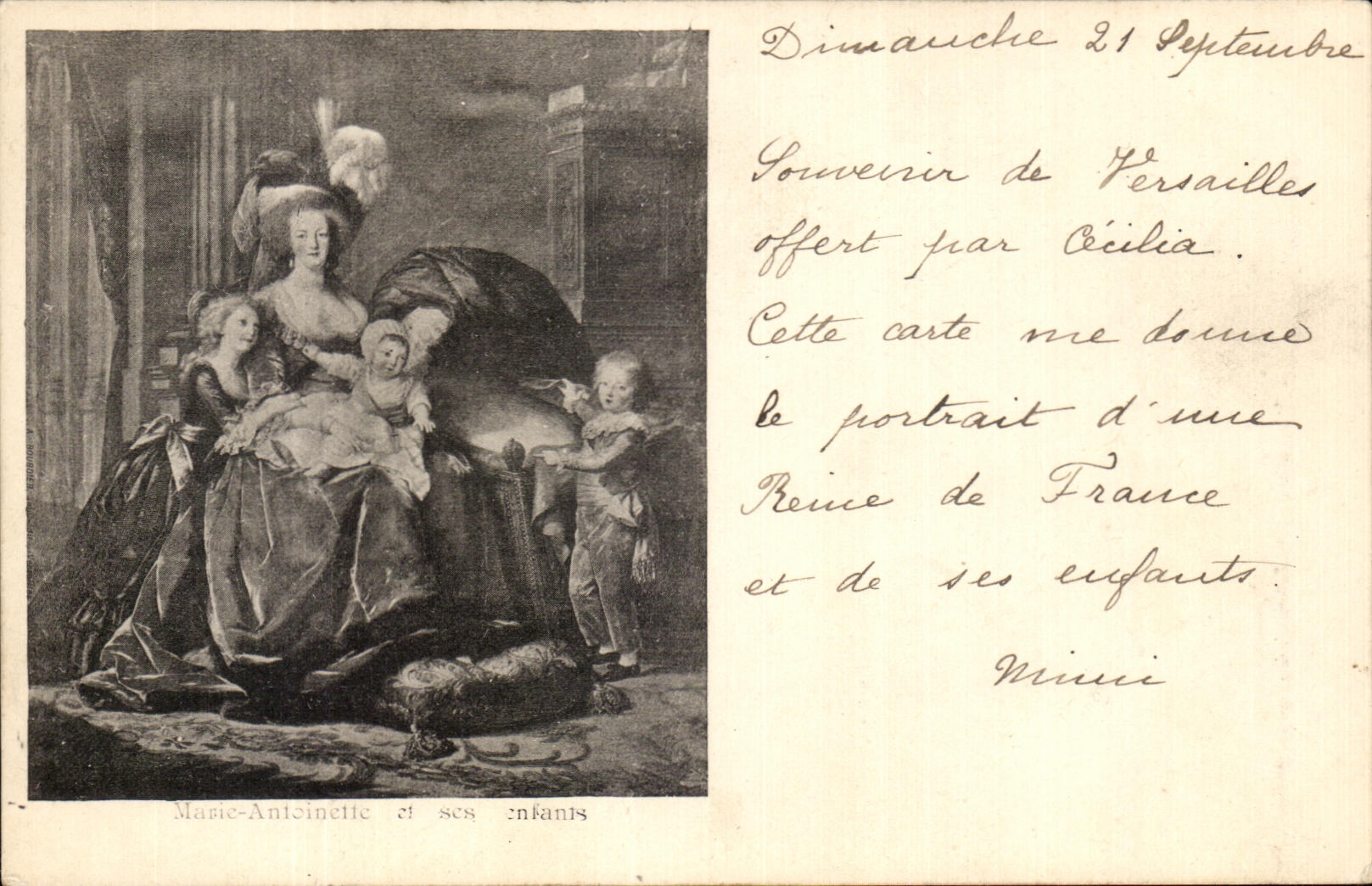 CPA Fantasy Marie Antoinette and her children