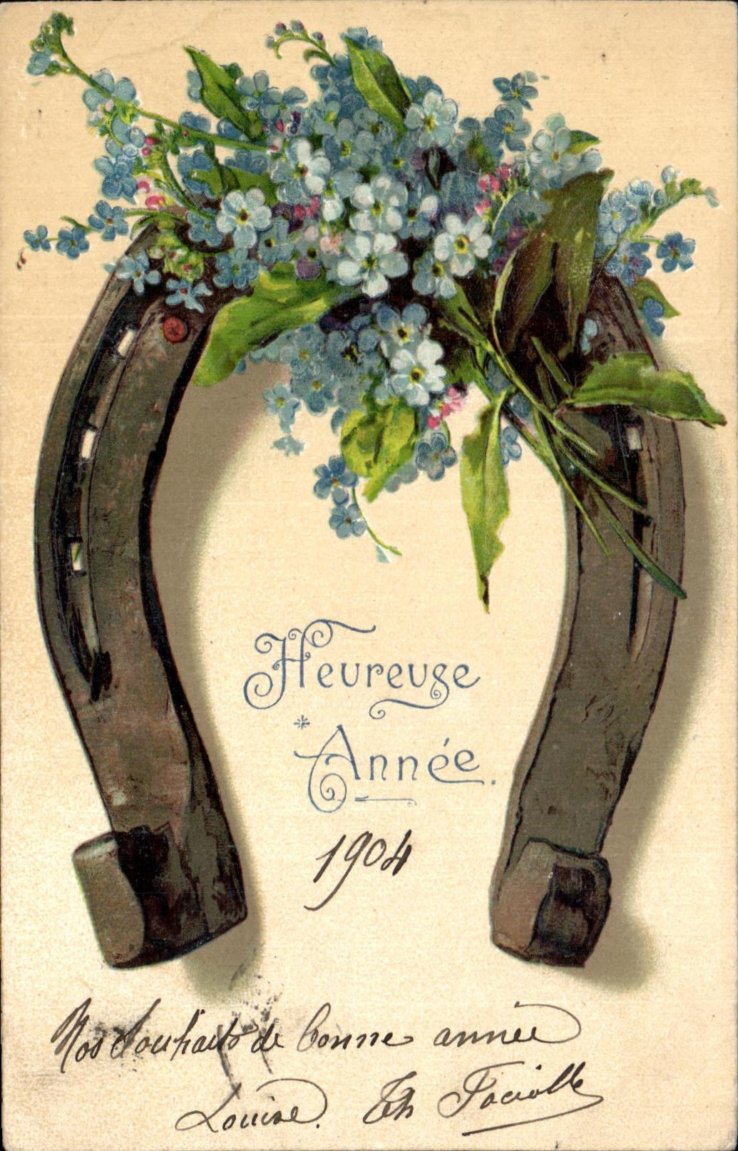 CPA Fantaisie Flowers Horseshoe