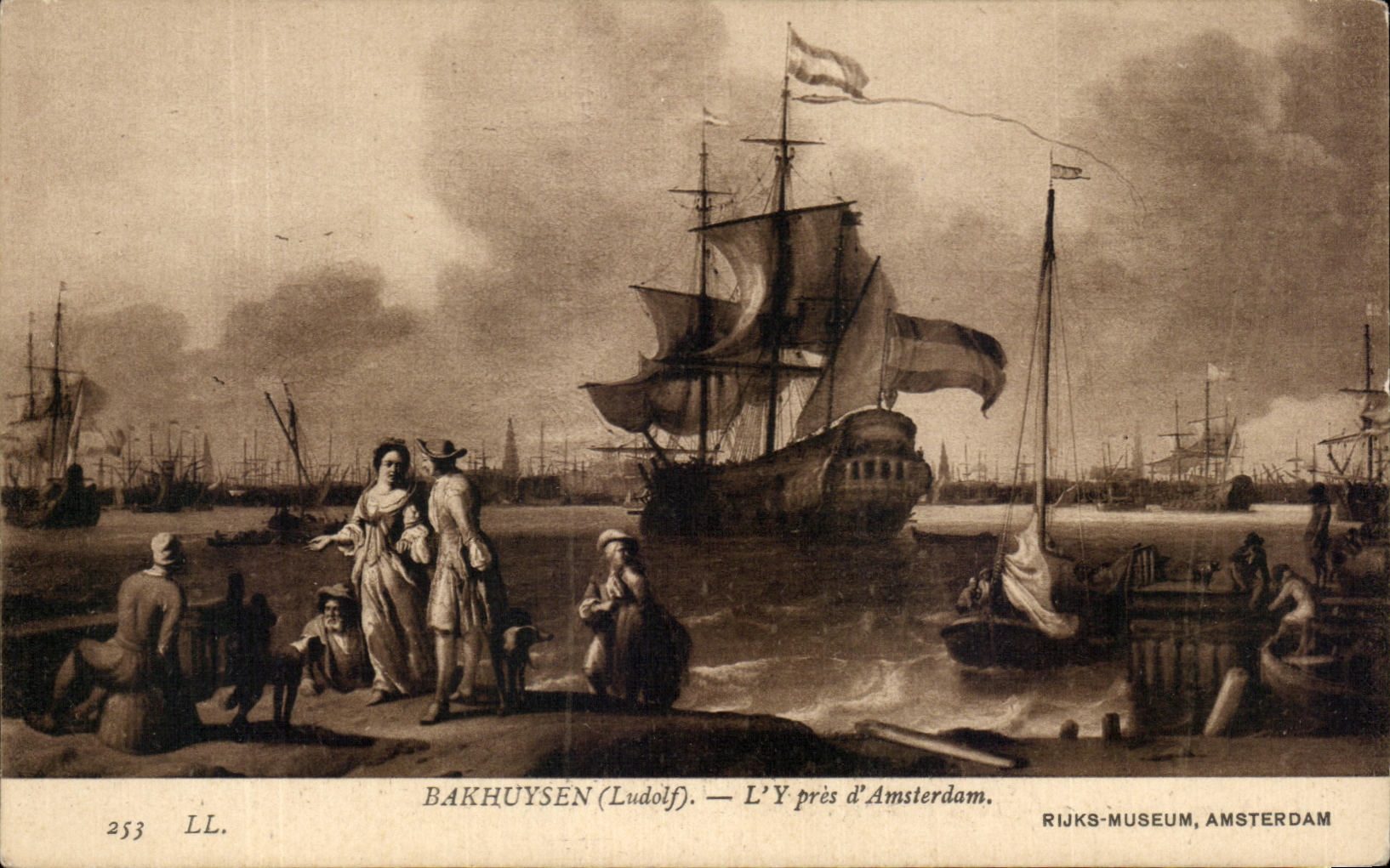 CPA Bakhuysen L'Y pres d'Amsterdam Rijks Museum Bateau