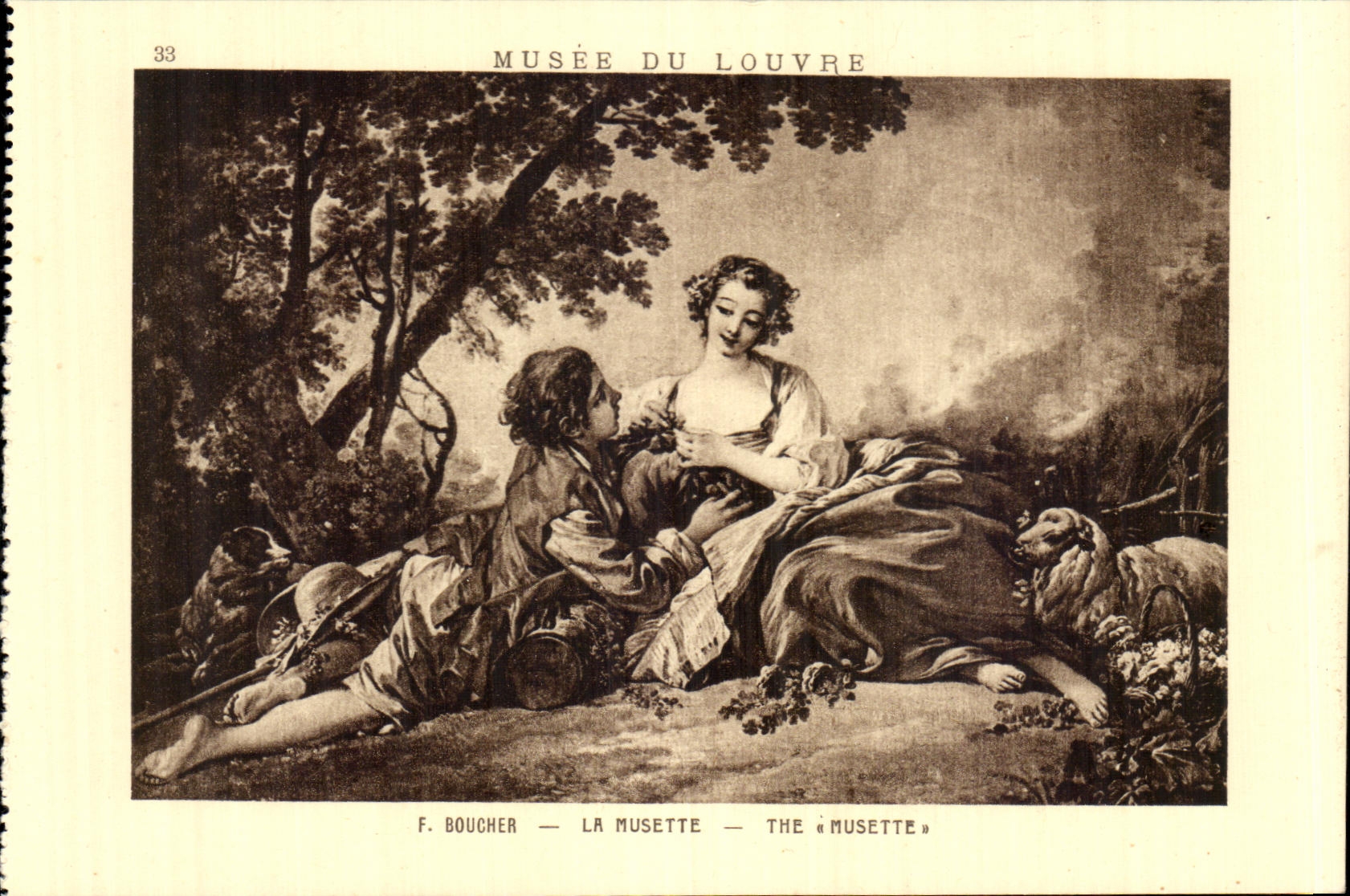CPA Boucher La Musette Musee du Louvre Paris 