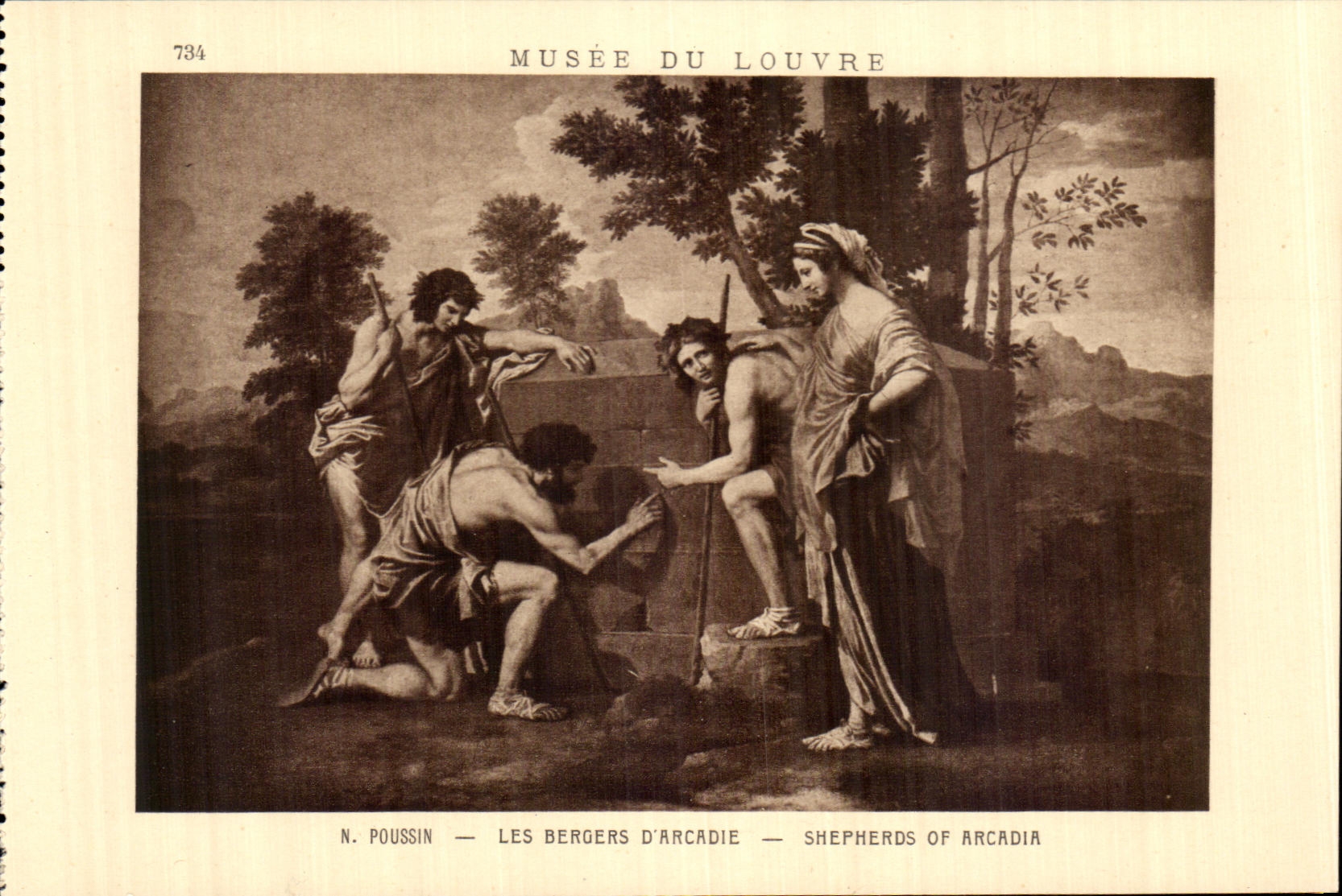 CPA Musee Du Louvre Poussin Les Bergers D'arcadie 