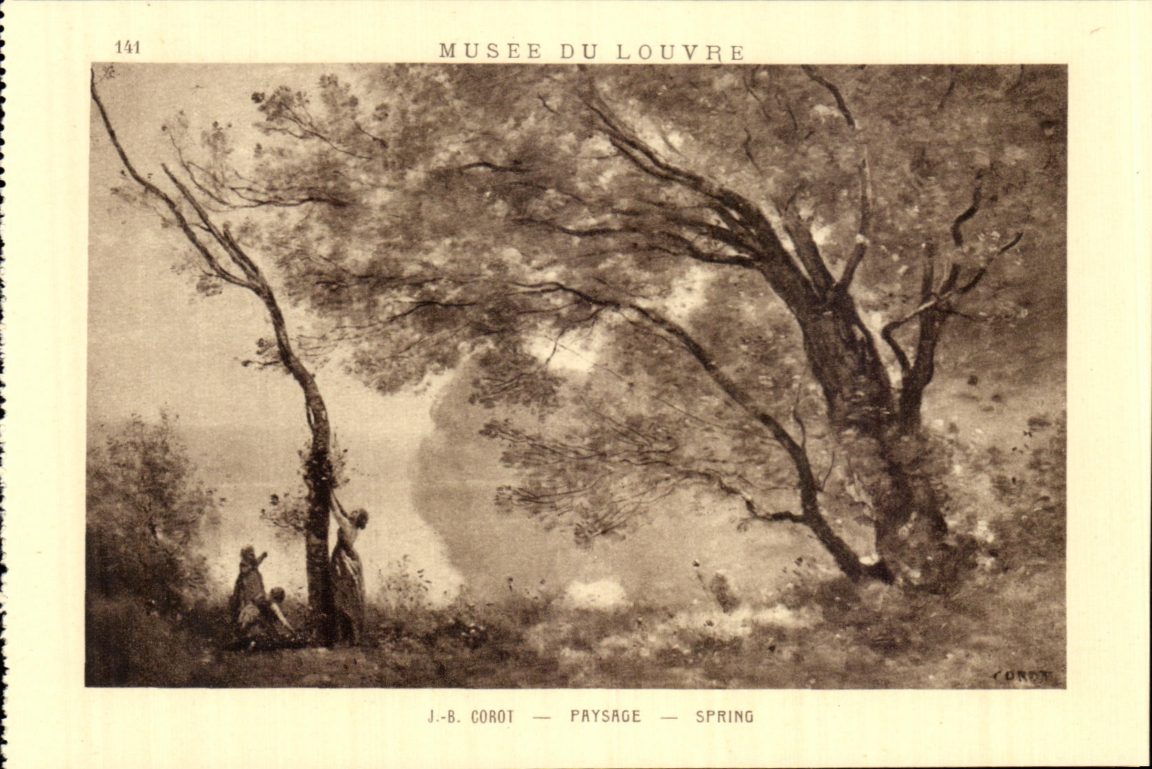 CPA Corot Paysage Musee du Louvre Paris 