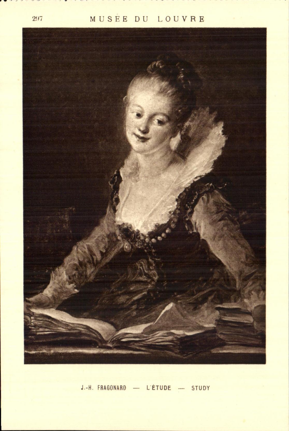 CPA Musee Du Louvre Fragonard L'Etude 