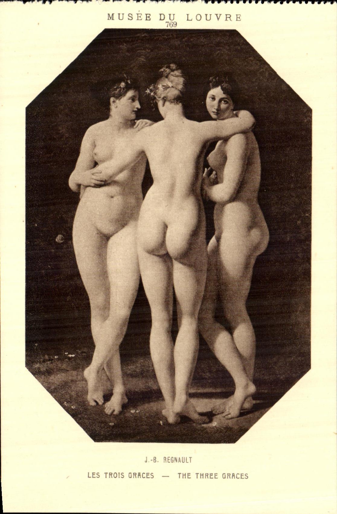 CPA Musee du Louvre Les trois graces Regnault 