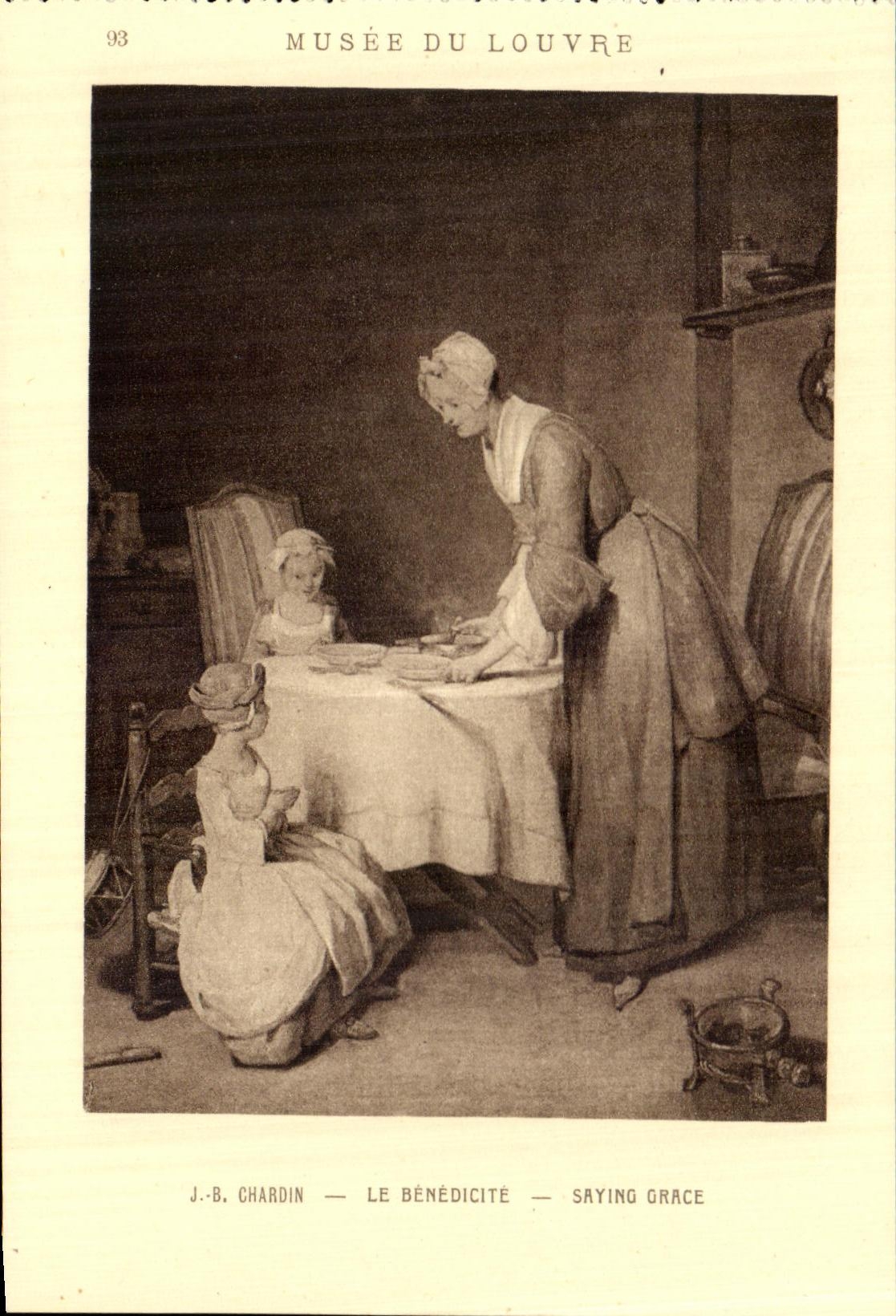 CPA Musee Du Louvre Chardin Le Benedicite 