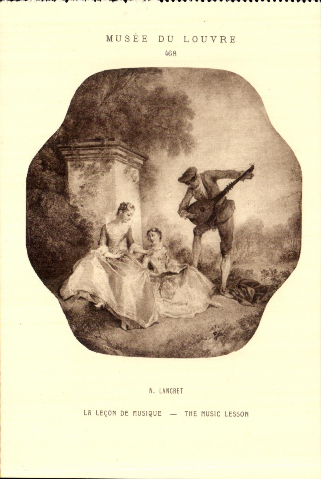 CPA Musee Du louvre La Lecon De Musique Lancret