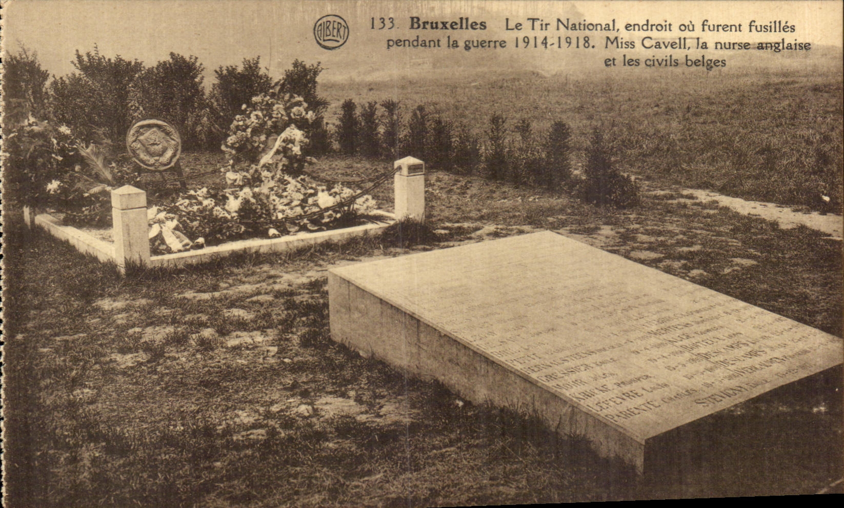 CPA Brussels the National Shooting place or were shoot During the war Miss Cavell