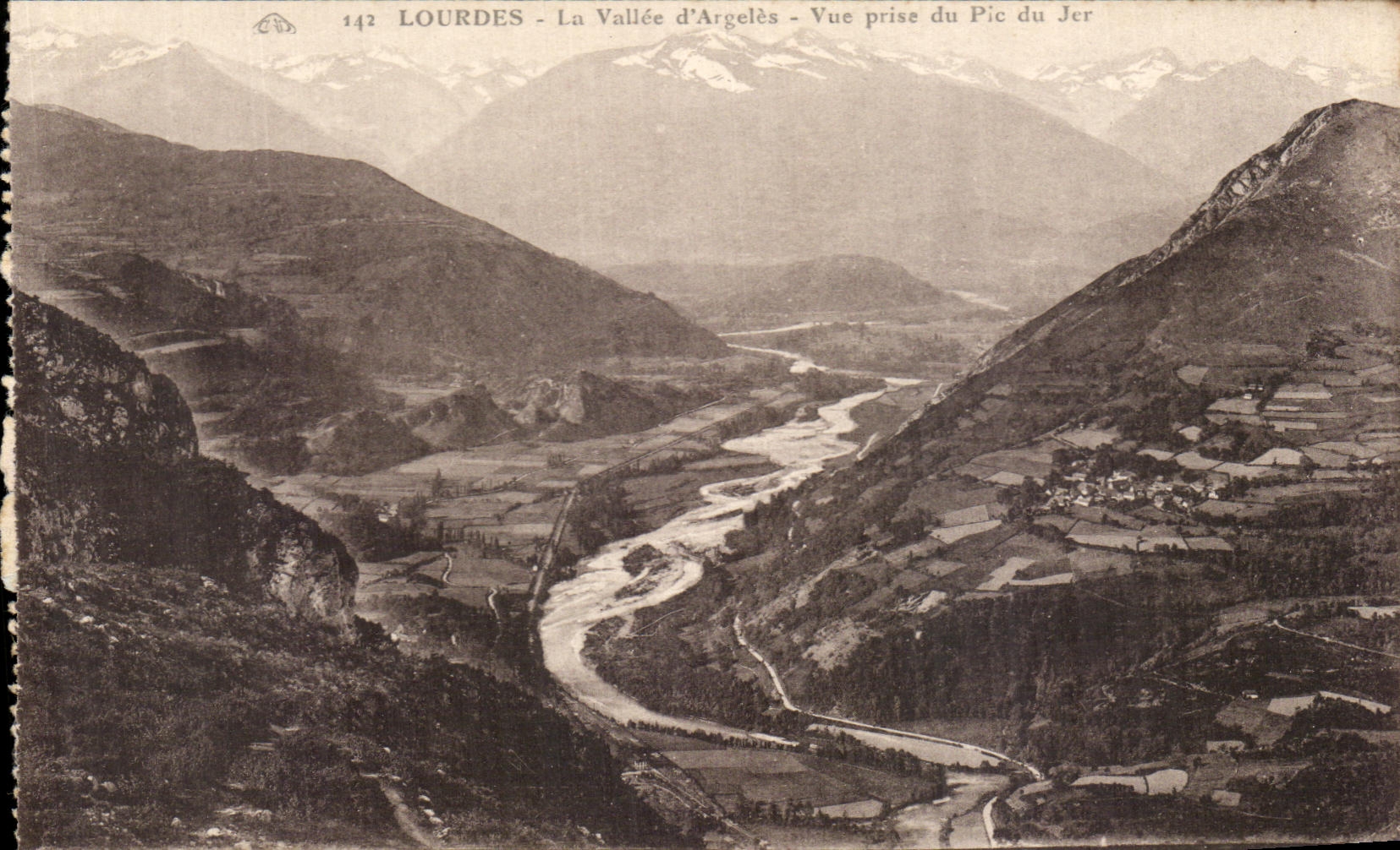 CPA Lourdes the Valley of Argeles Seen from of the Peak of Jer