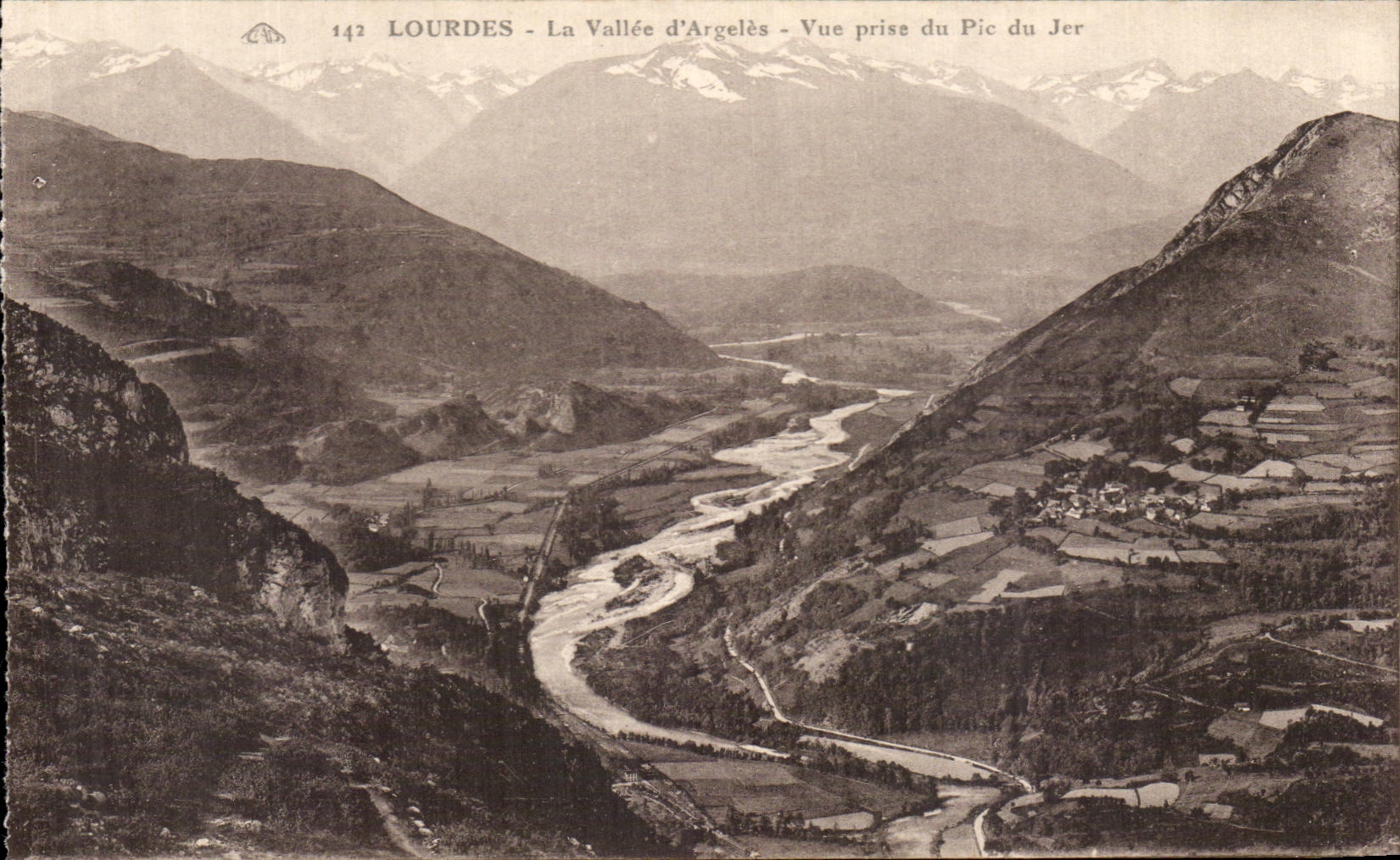 CPA Lourdes the Valley of Argeles Seen from of the Peak of Jer