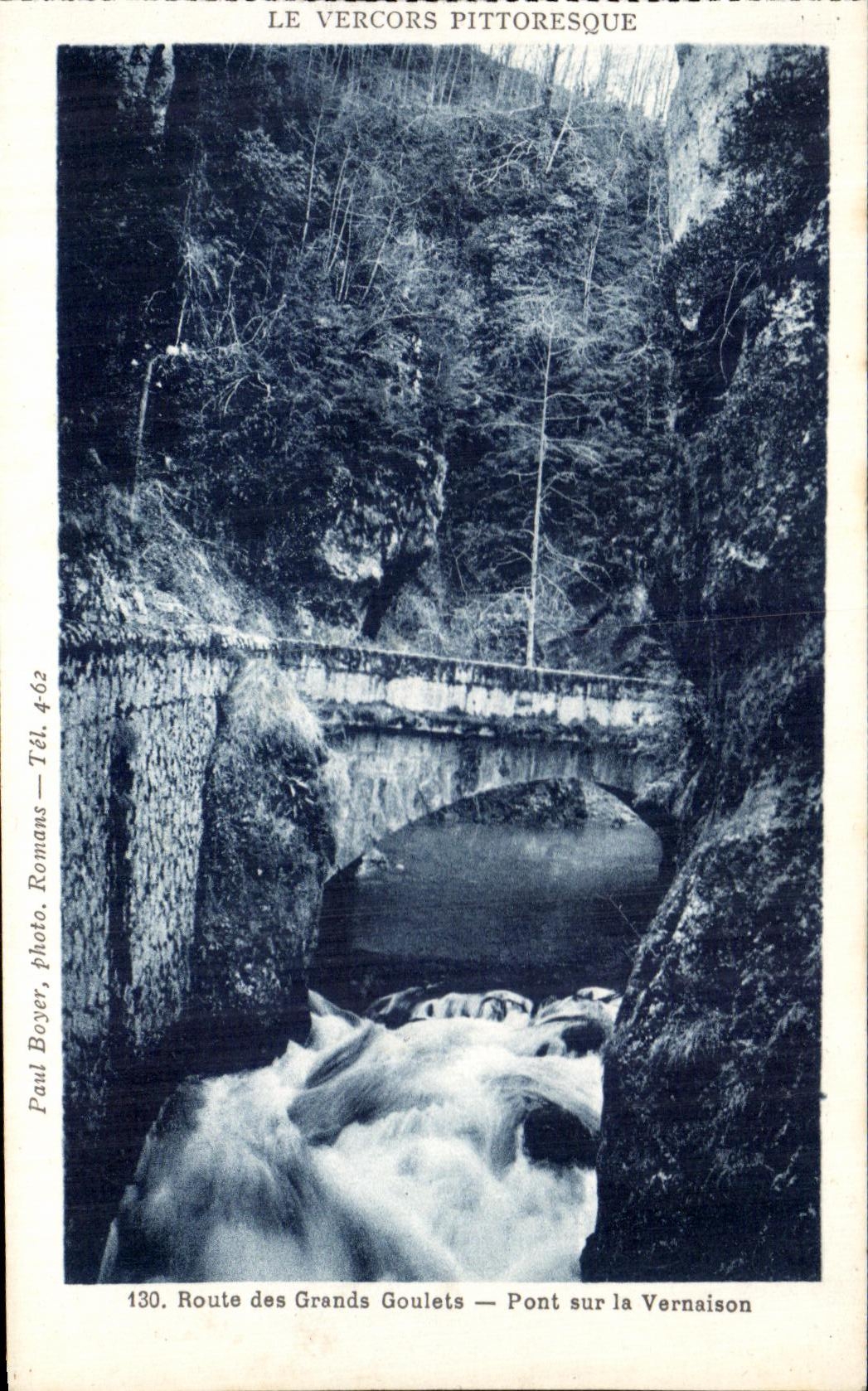 CPA Picturesque Vercors Road Of the Great Narrow parts Bridge On Vernaison