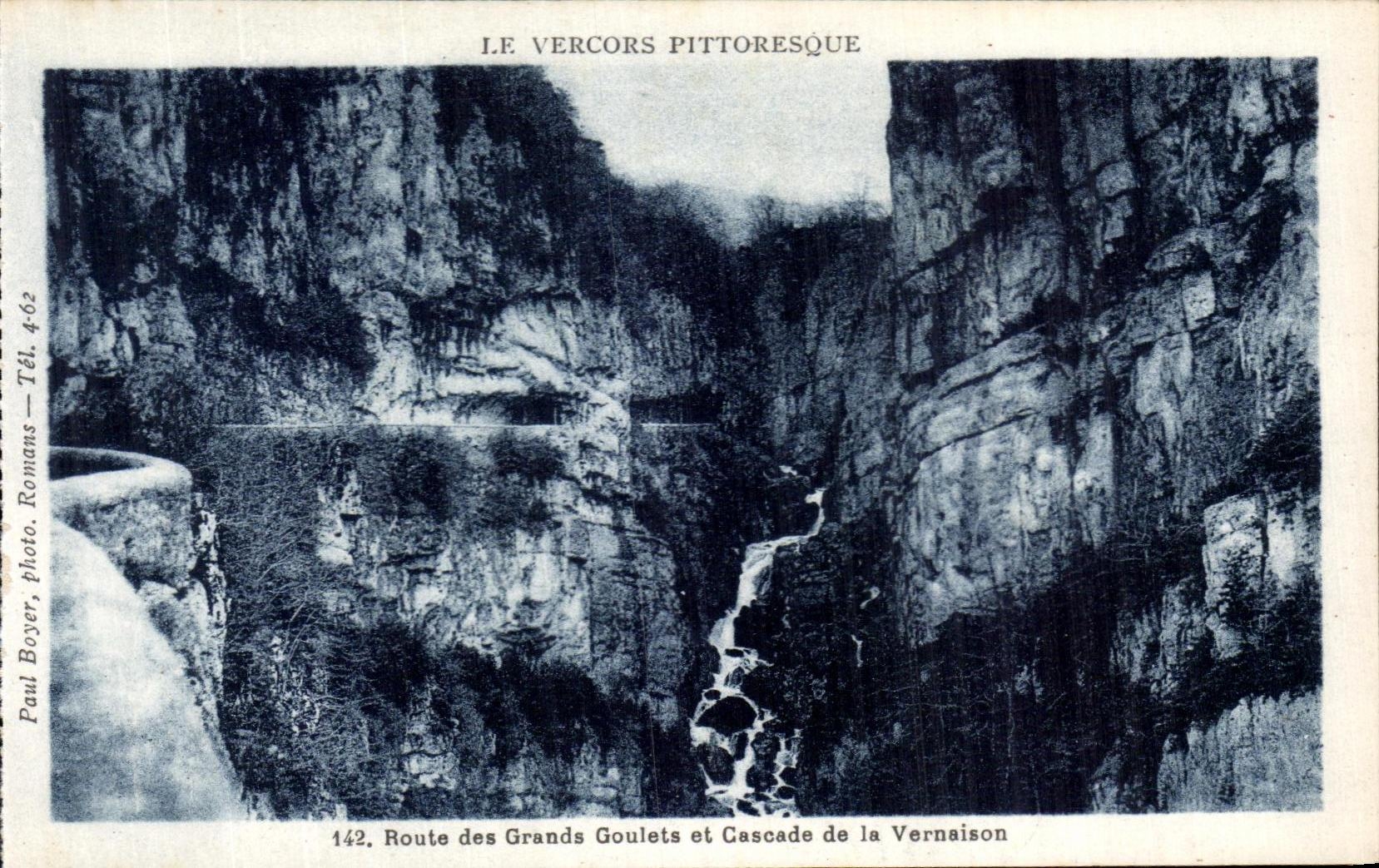 CPA Picturesque Vercors Road Of the Great Narrow parts And Cascades Of Vernaison