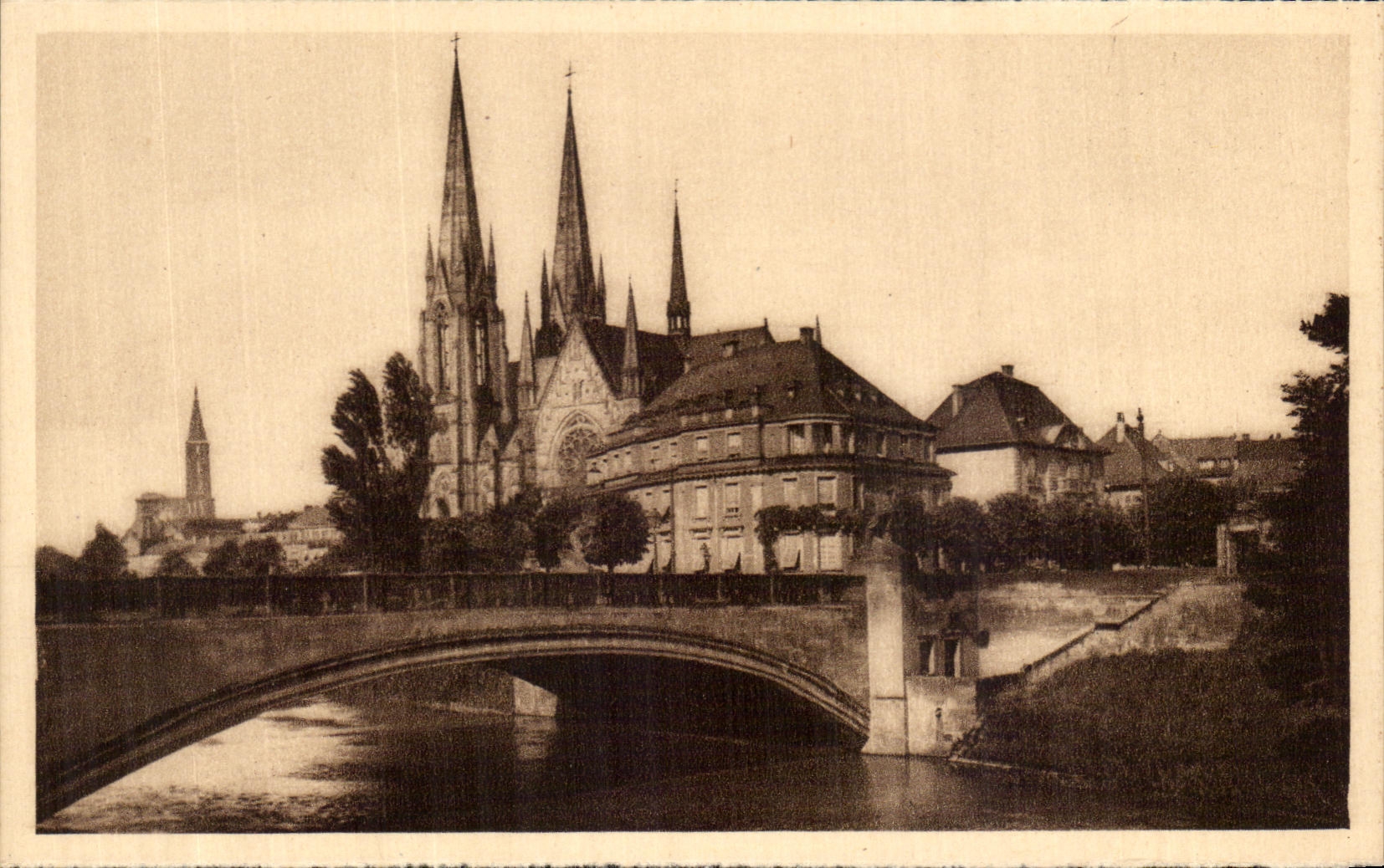 CPA Strasbourg Church Saint Paul And Cathedrale