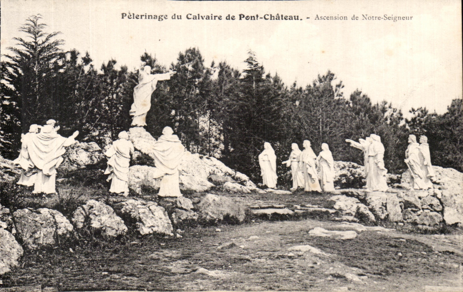 Peregrinaje de CPA del martirio de subir del castillo del puente de nuestro senor