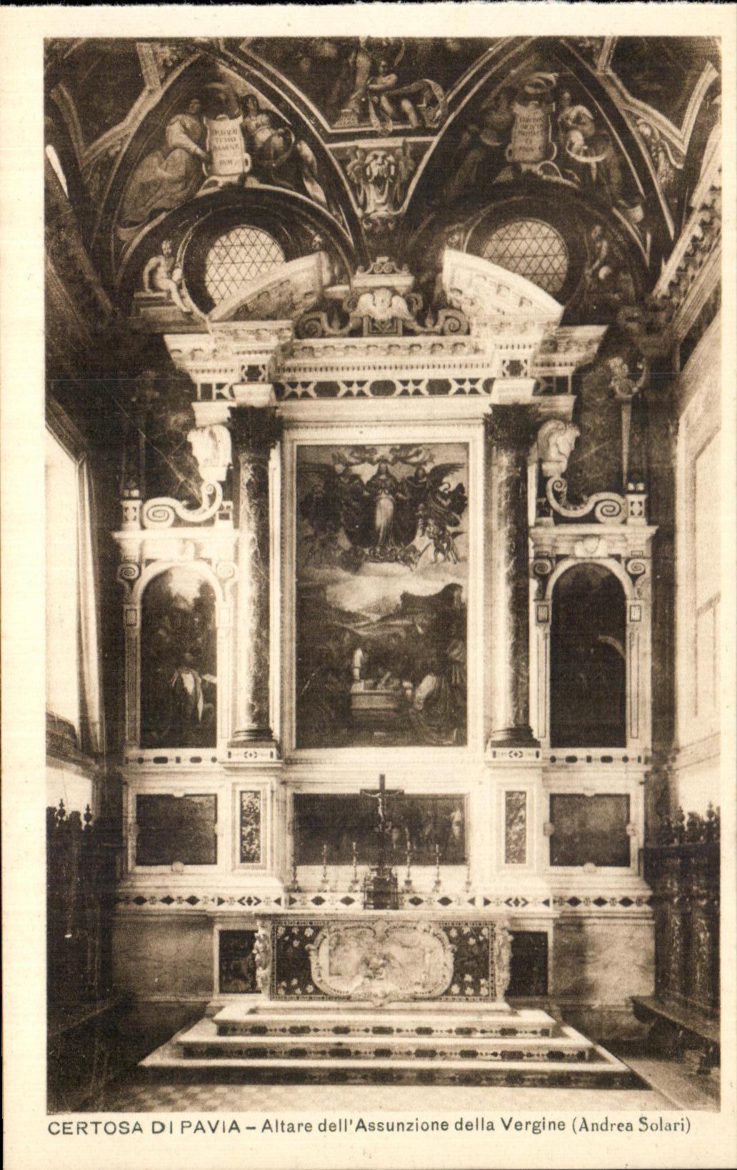 Della Vergine de Assunzione del dell de Pavia Altare de los Di de CPA Certosa