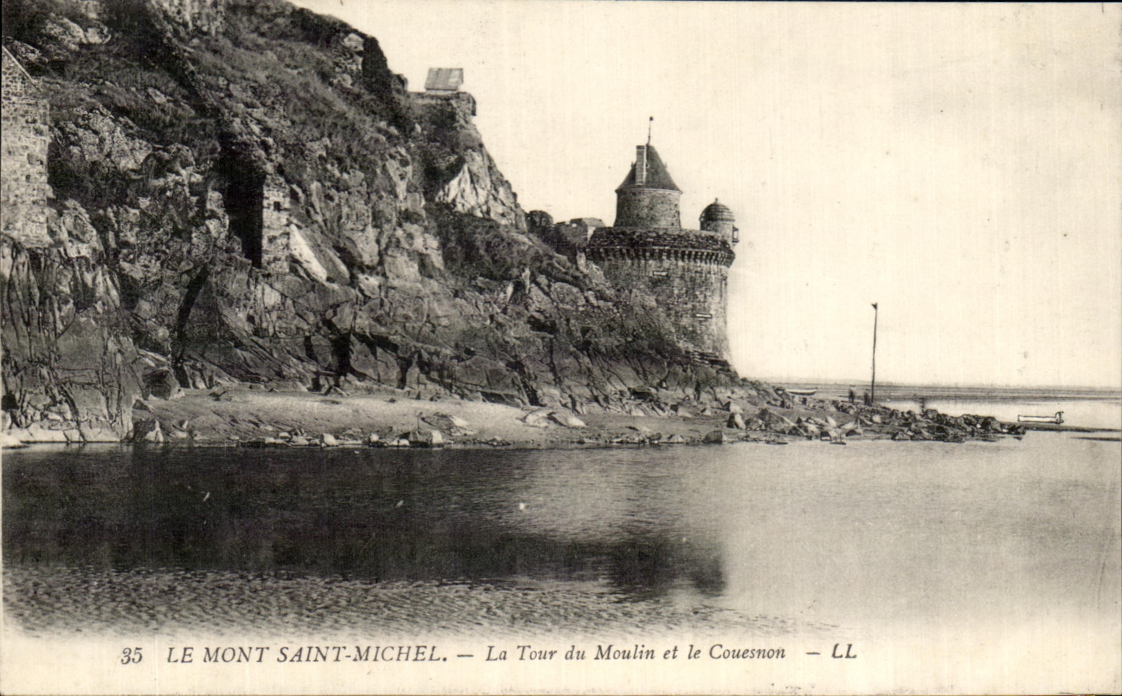 CPA Mont Saint Michel the Tower of the Mill and Couesnon
