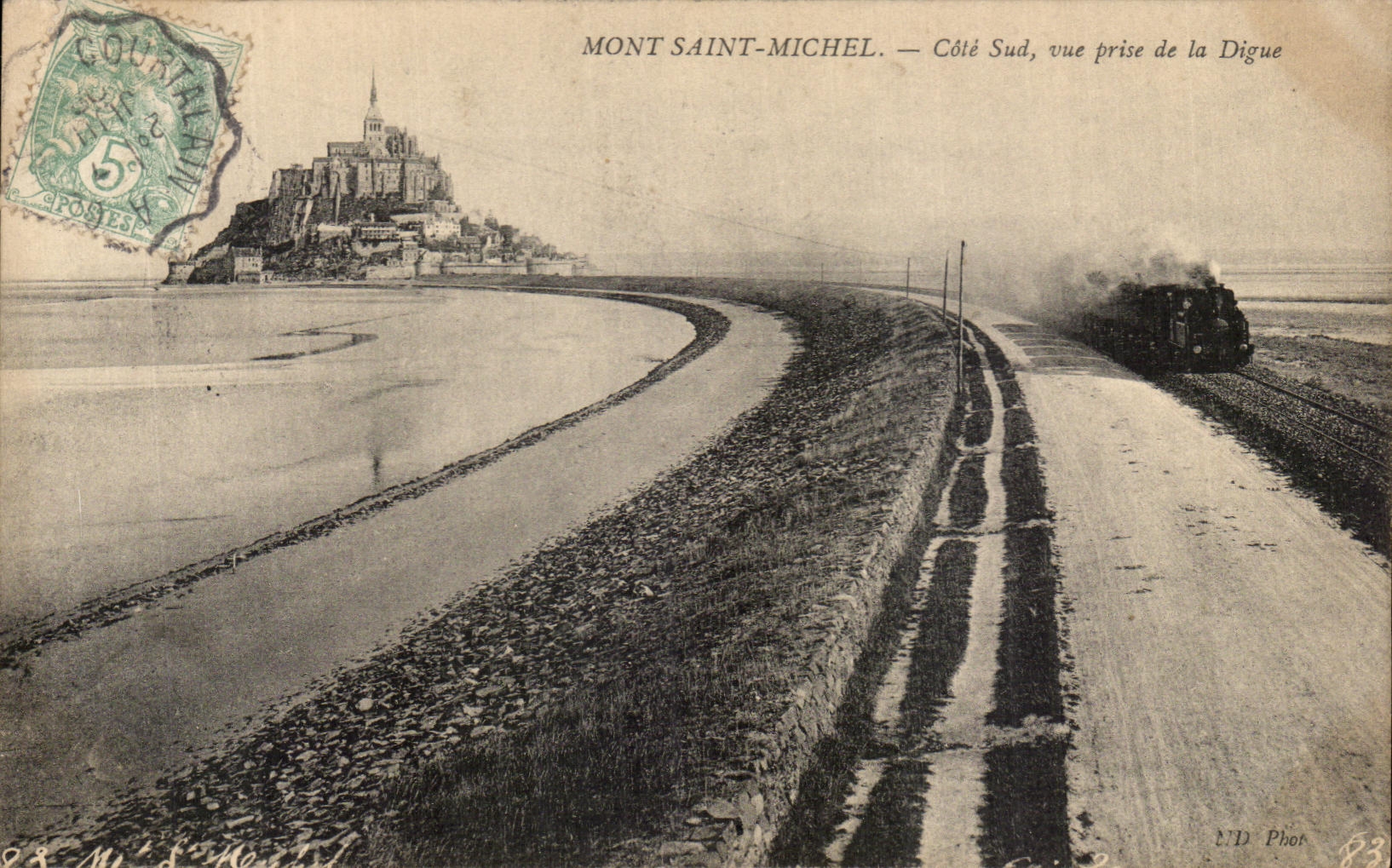 CPA Mont Saint Michel Southern Dimension seen from of DigueTrain