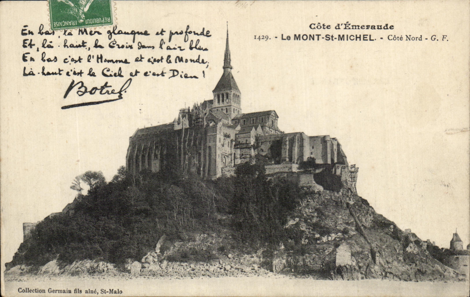 CPA Dimensions Emerald the Mount St Michel Cote Northern Botrel
