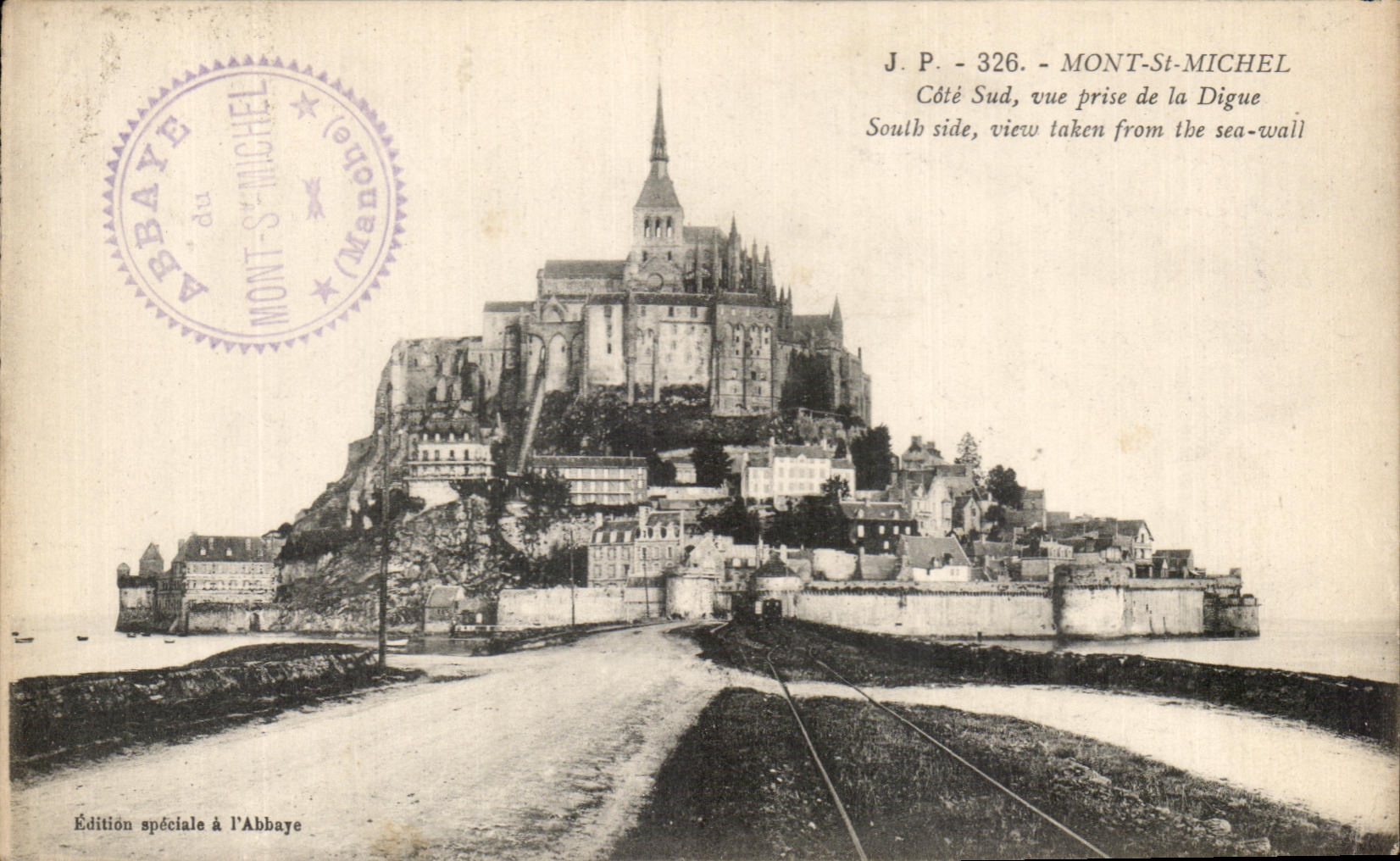 CPA Mont St Michel Dimensions Southern Dam seen from