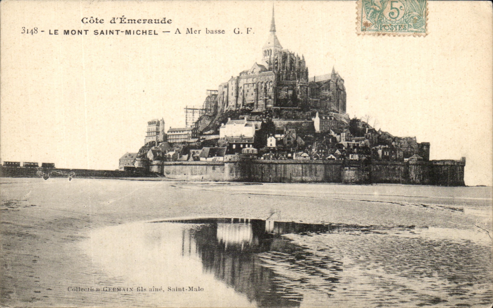 CPA Cote of Emraude Mont Saint Michel has Low water