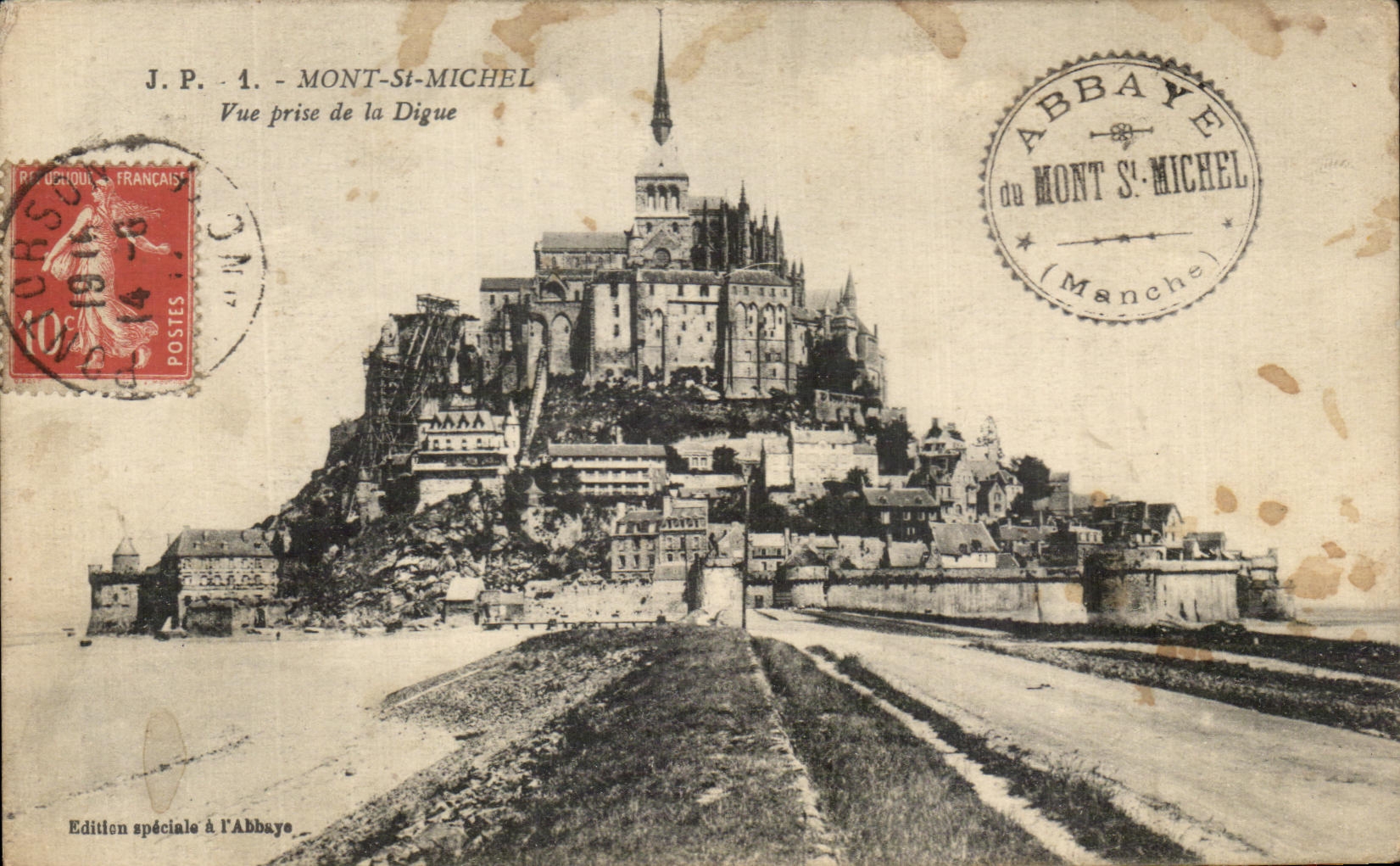 CPA Mont Saint Michel Seen from of the Dam