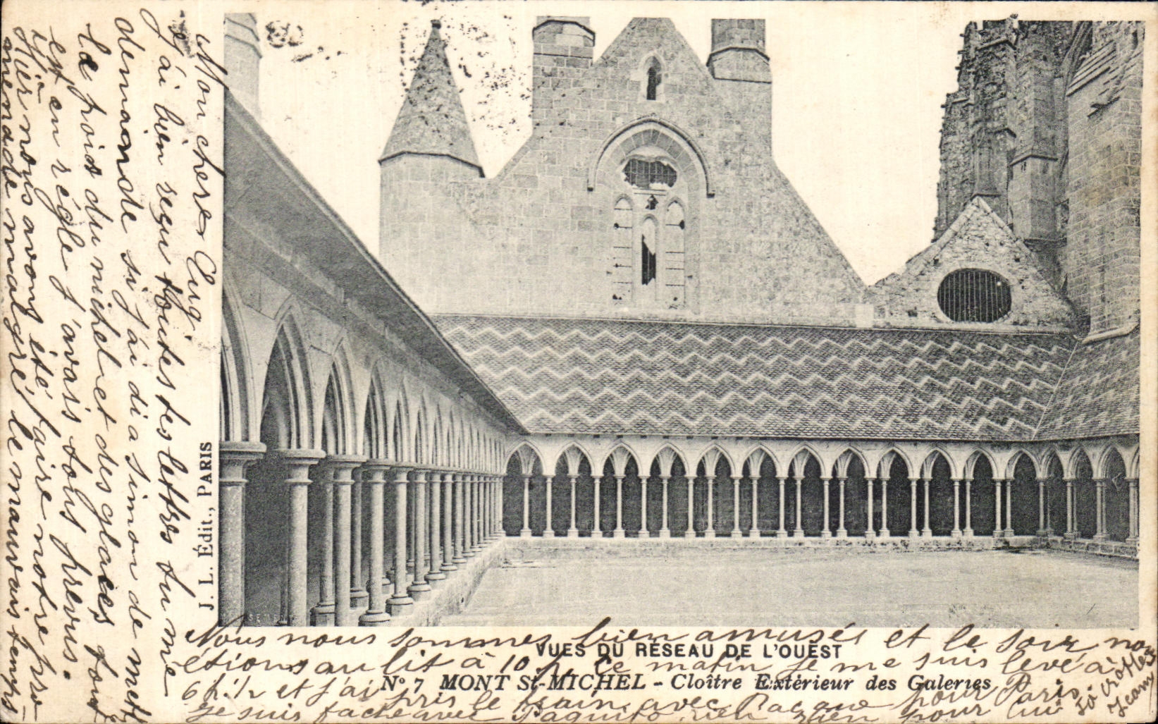 CPA Seen Of the Network Of the West Mont Saint Michel Cloister External of Galerles