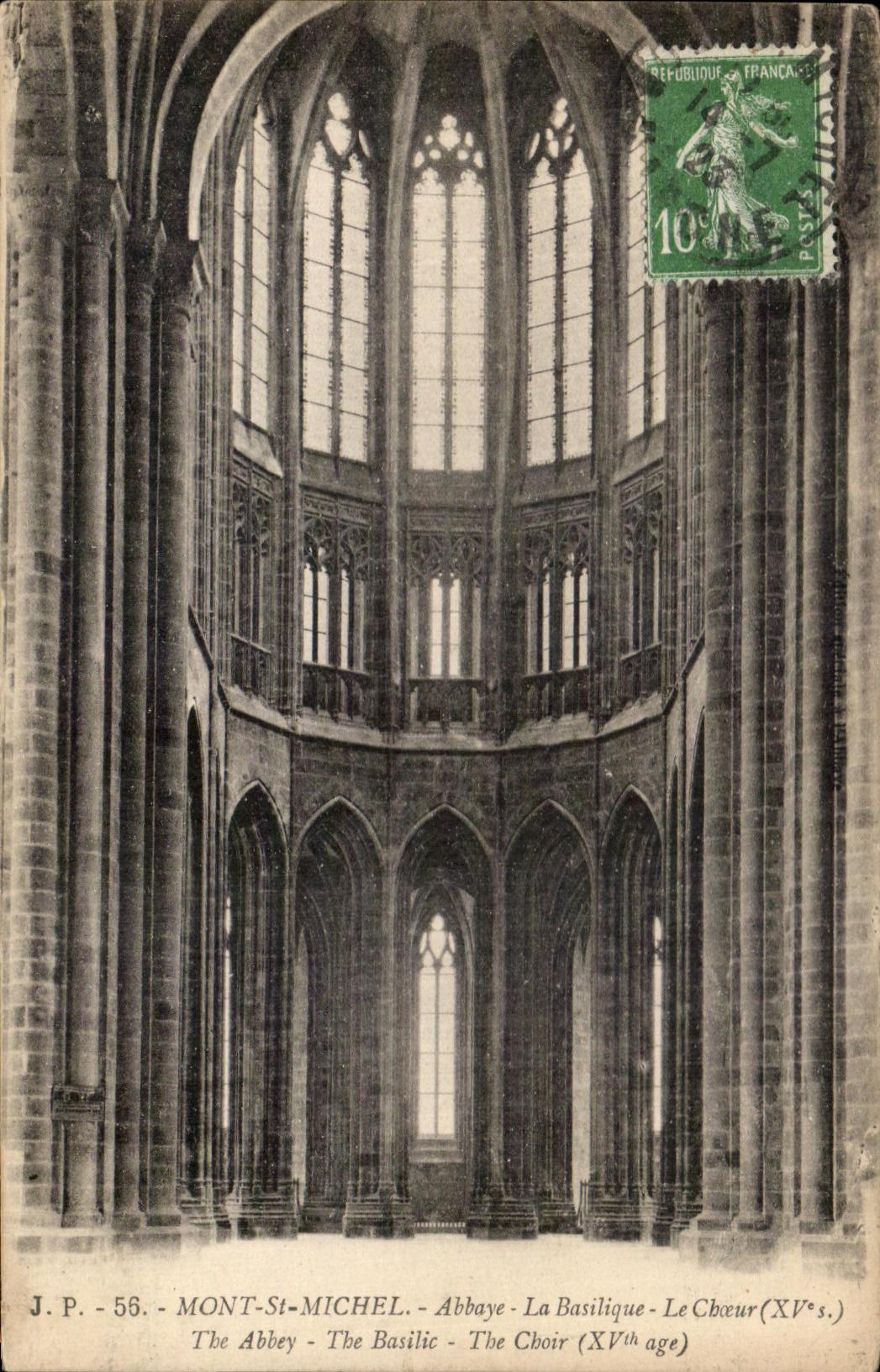 CPA Mont Saint Michel Abbey Baslique Chorus