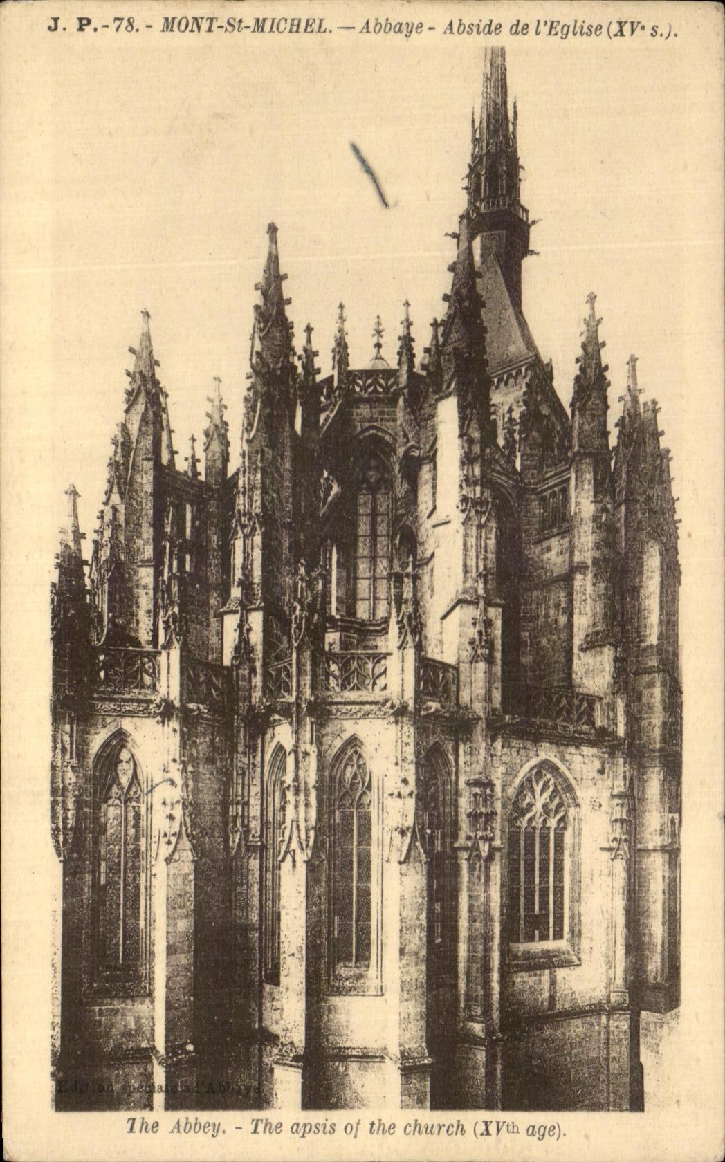 CPA Mont Saint Michel Apse Abbey of the Church