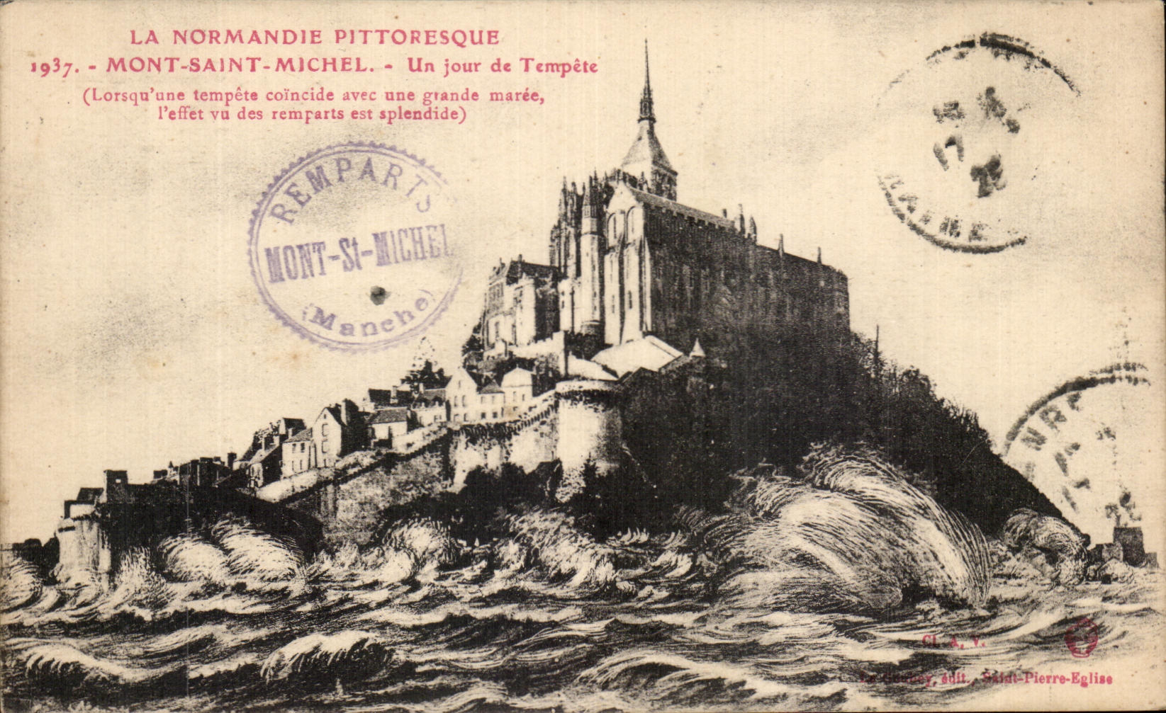 CPA Picturesque Normandy Mont Saint Michel a Day De Thempete