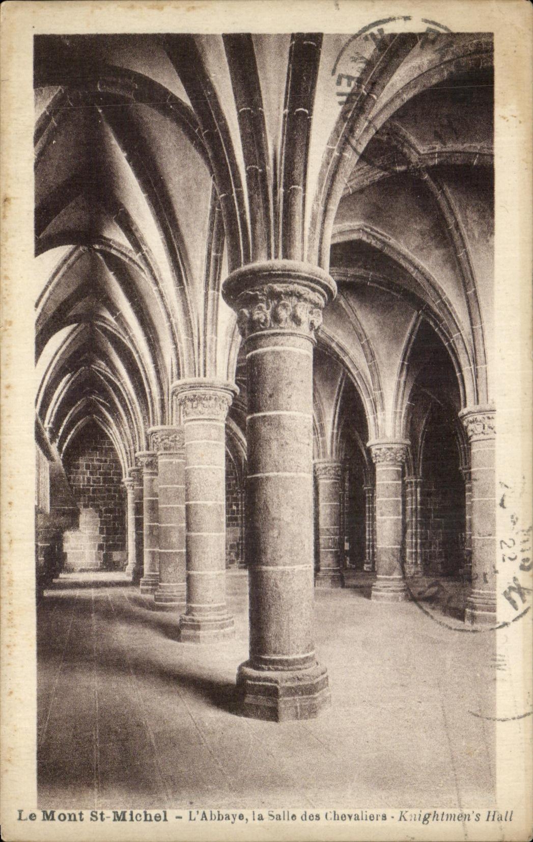 CPA Mont Saint Michel the Abbey the Room Of the Knights