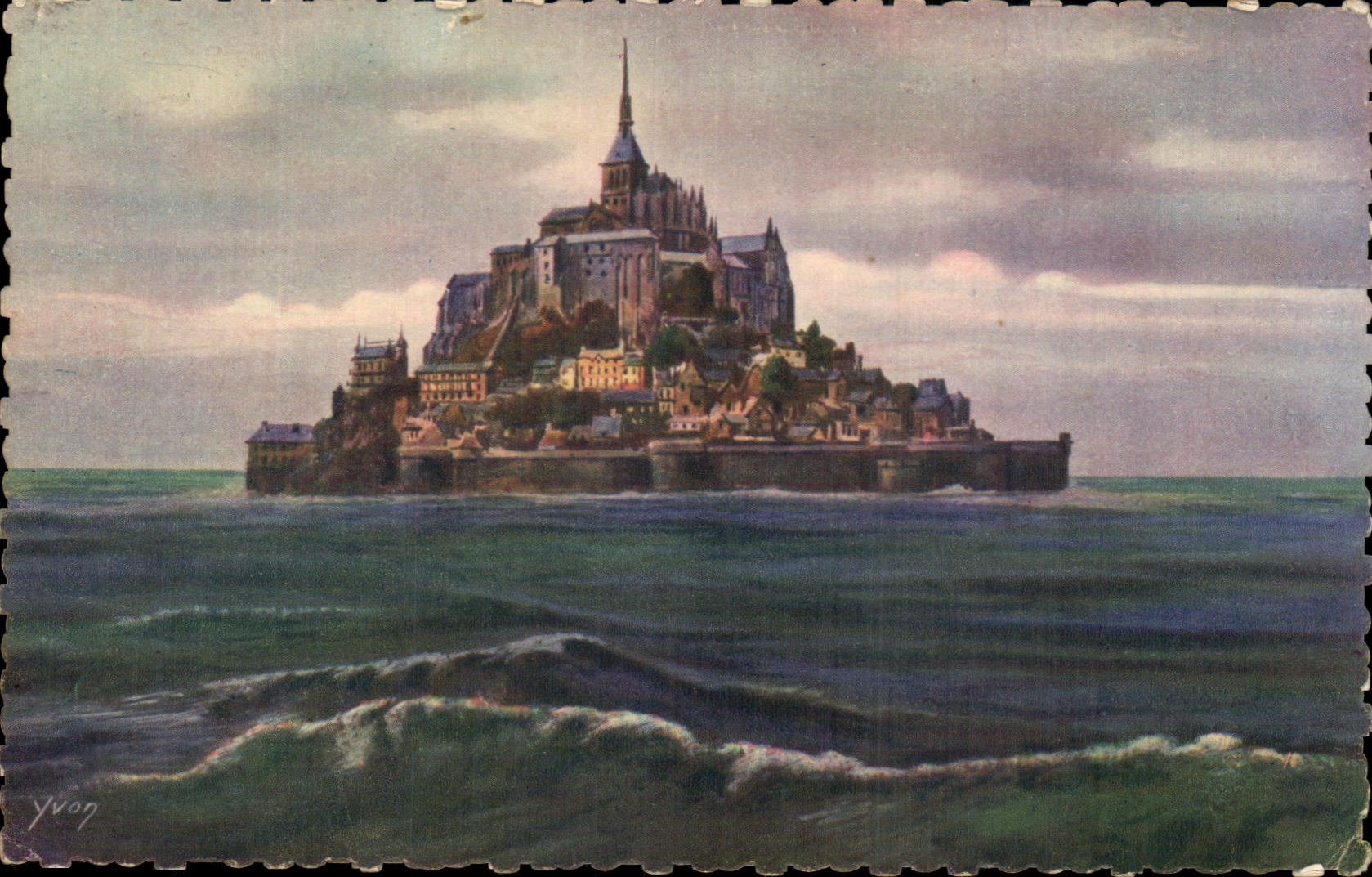 CPA Soft France Mount St Michel the Mount Per Time of Equinox