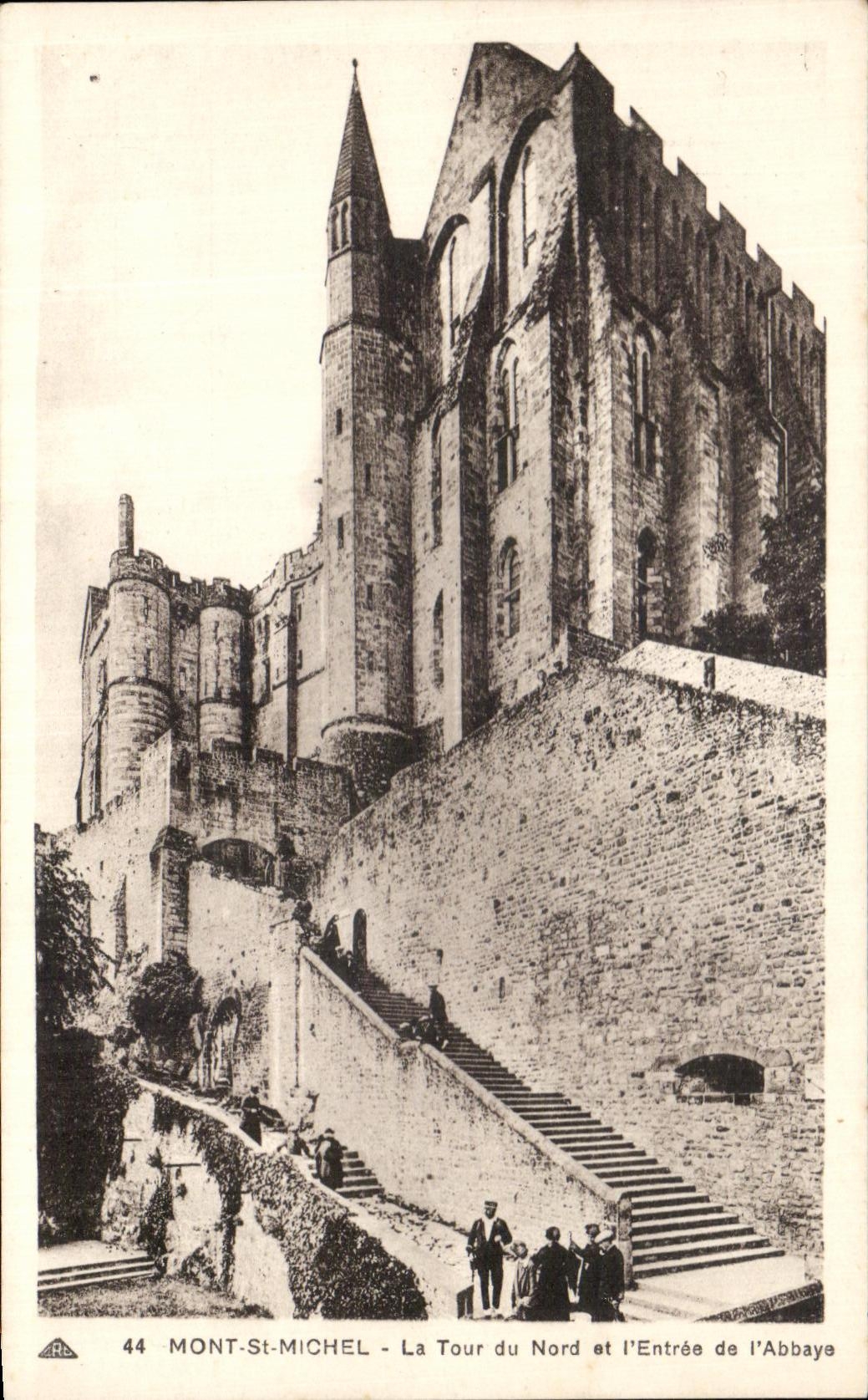 CPA Mount St Michel the Tower Of the North And Entrance Of the Abbey