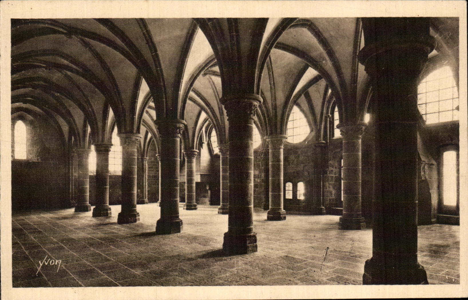 CPA Soft France the Mount St Michel Room Abbey Of the Knights