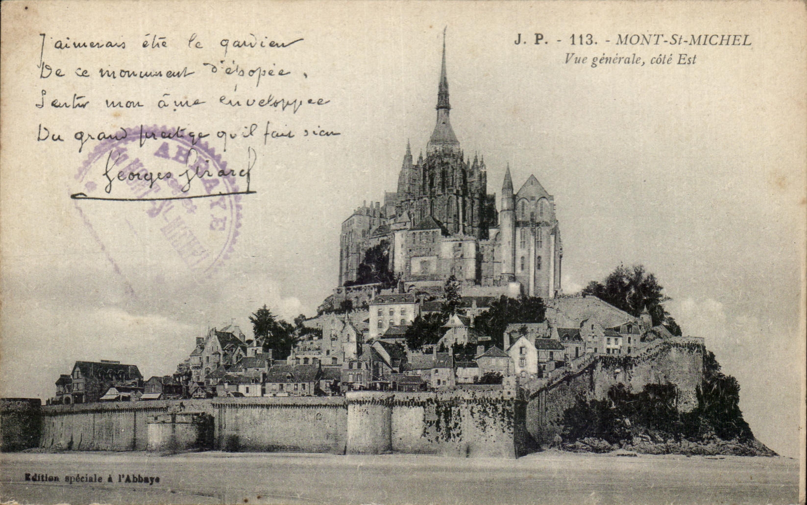 CPA Mont St Michel View Dimension Is